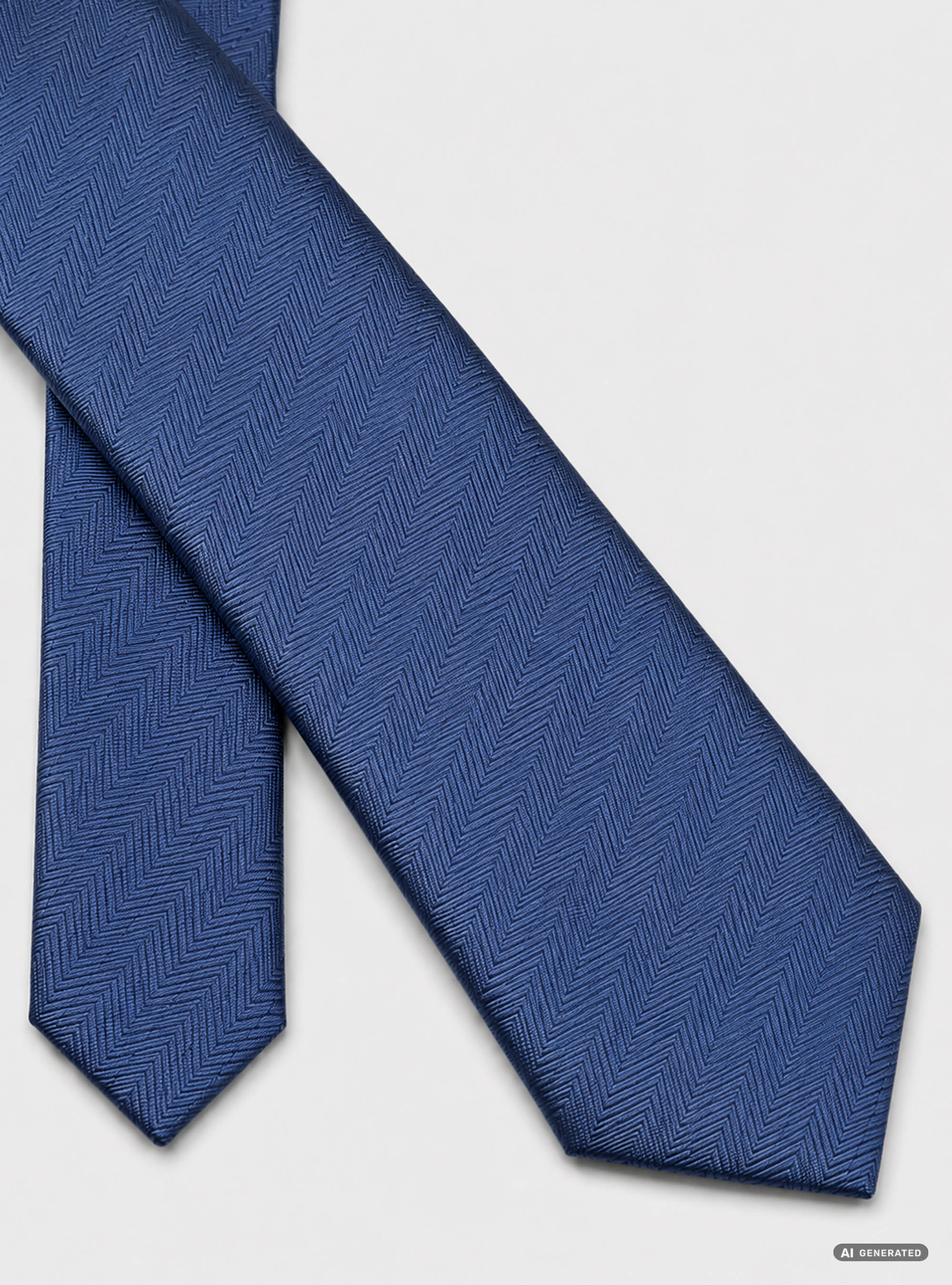 Cravatta in seta herrigbone, BLUE