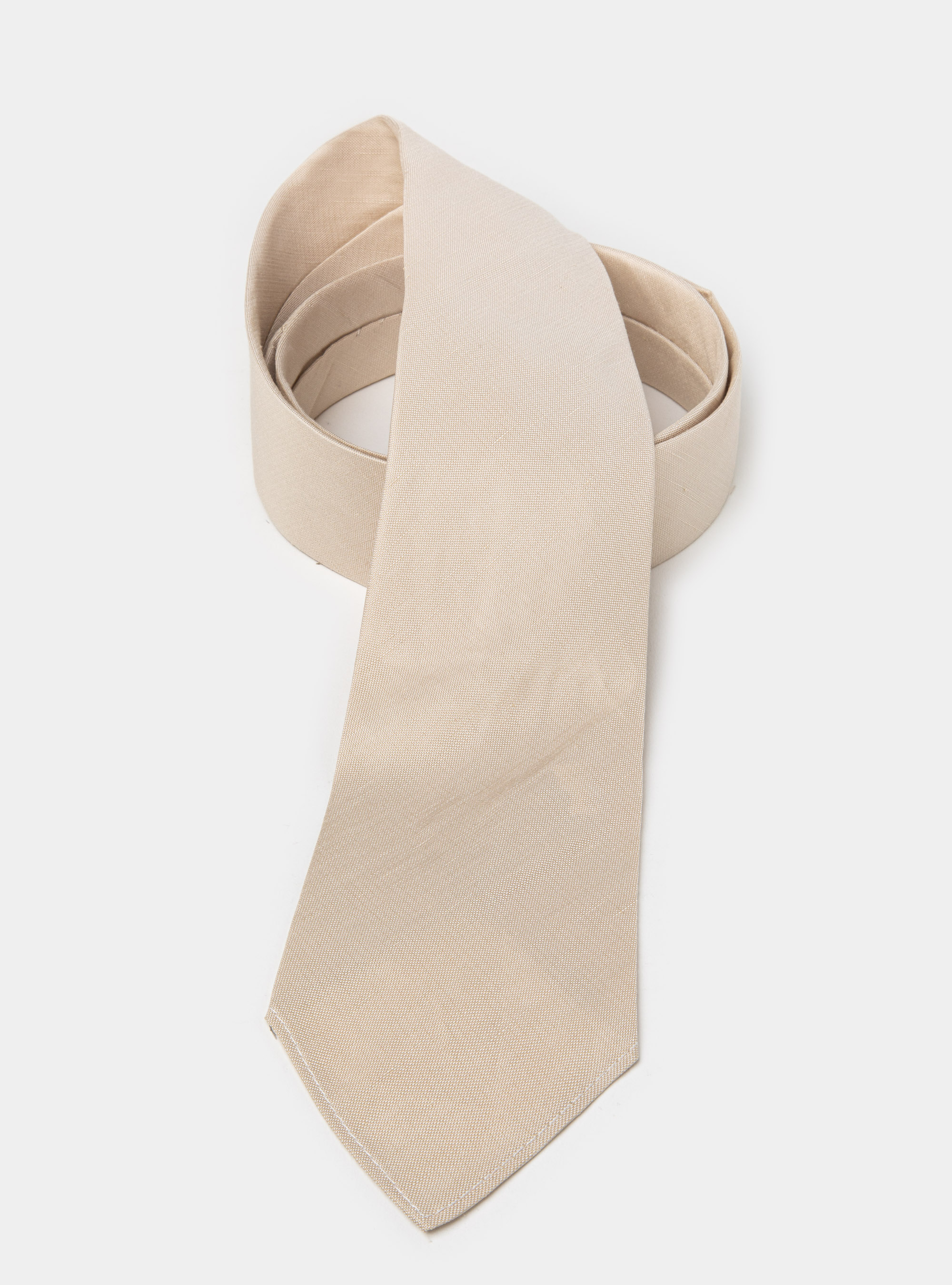 Cravatta in seta e lino, ECRU