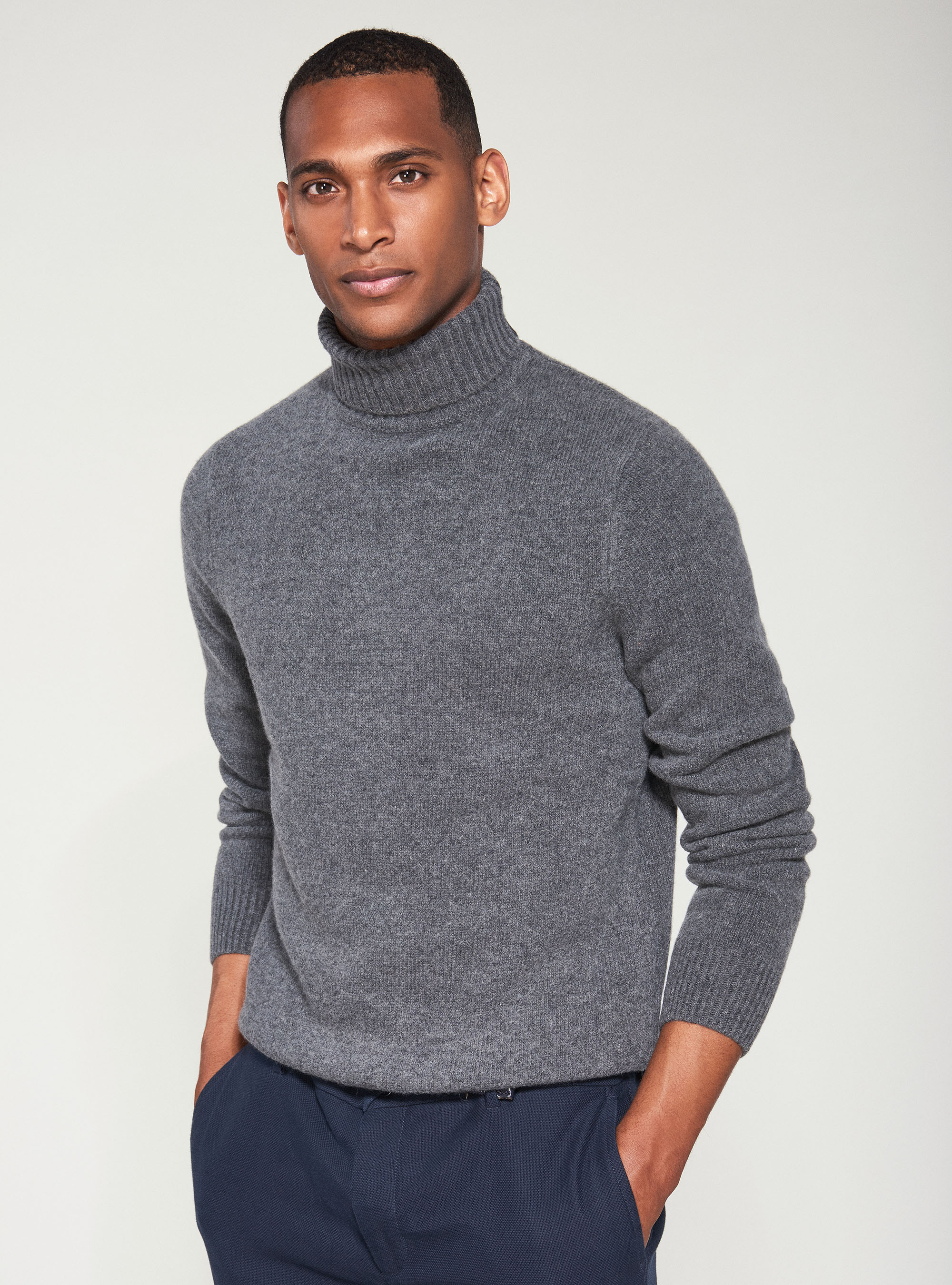 Wool turtleneck, GREY