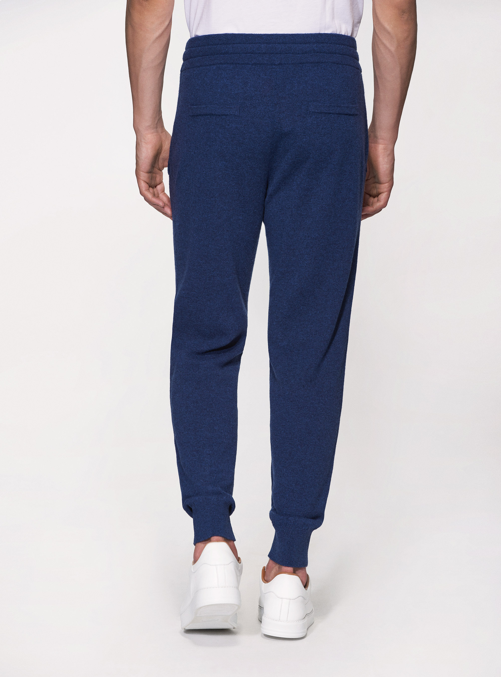 Pantaloni tuta in lana cashmere, INCHIOSTRO