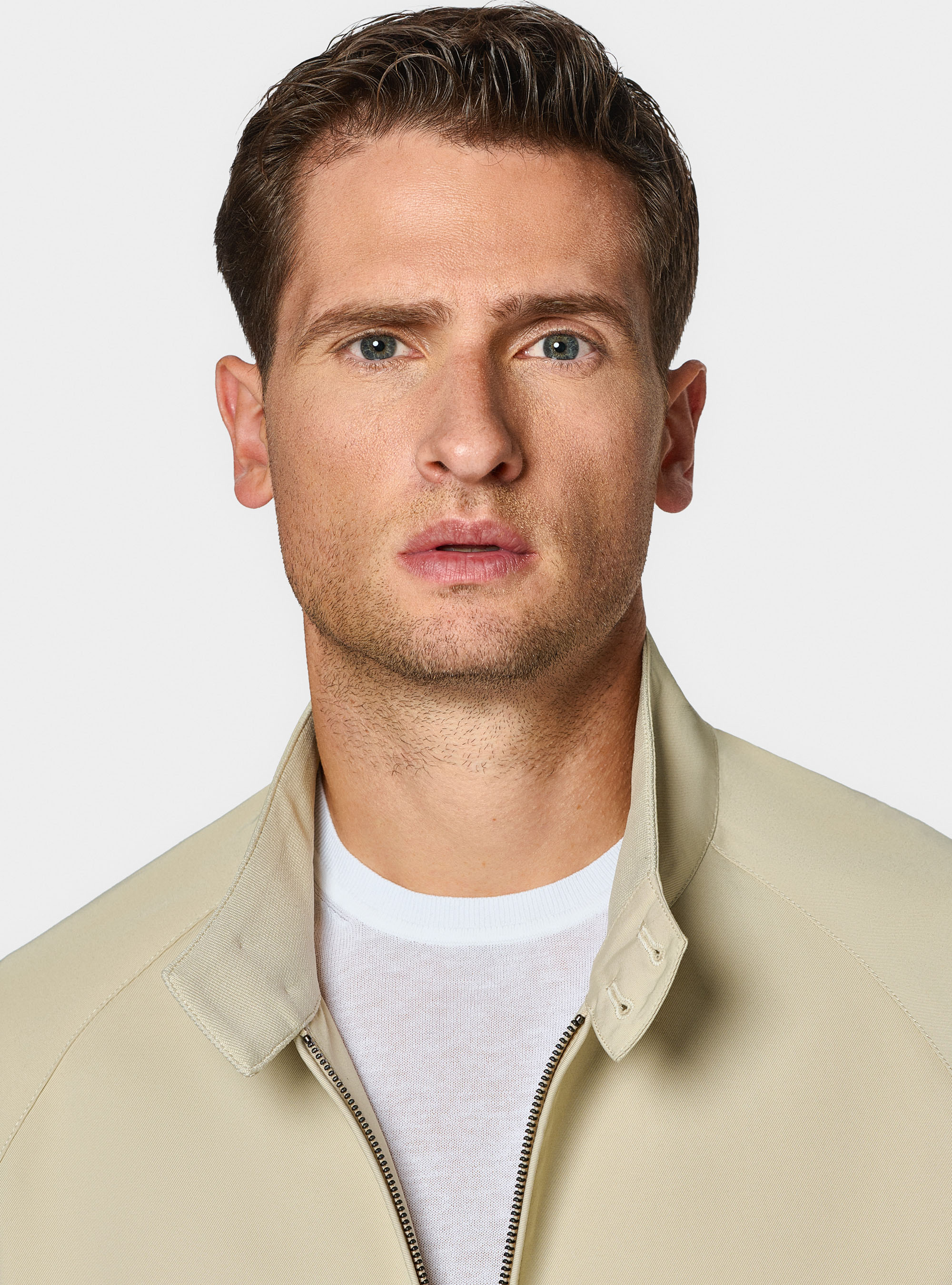 Bomber in misto cotone, SABBIA