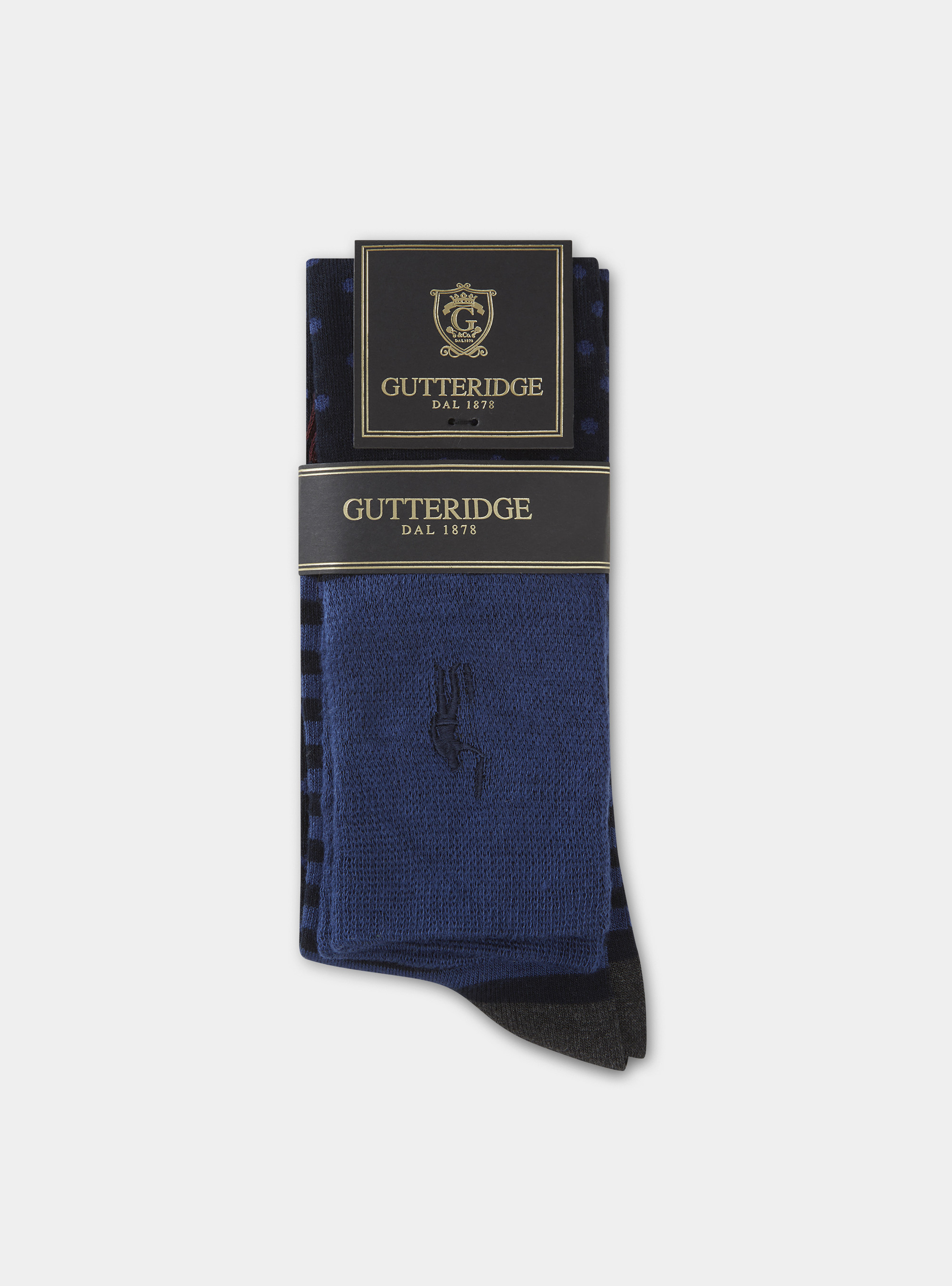 Calza lunga a pois e righe, INCHIOSTRO