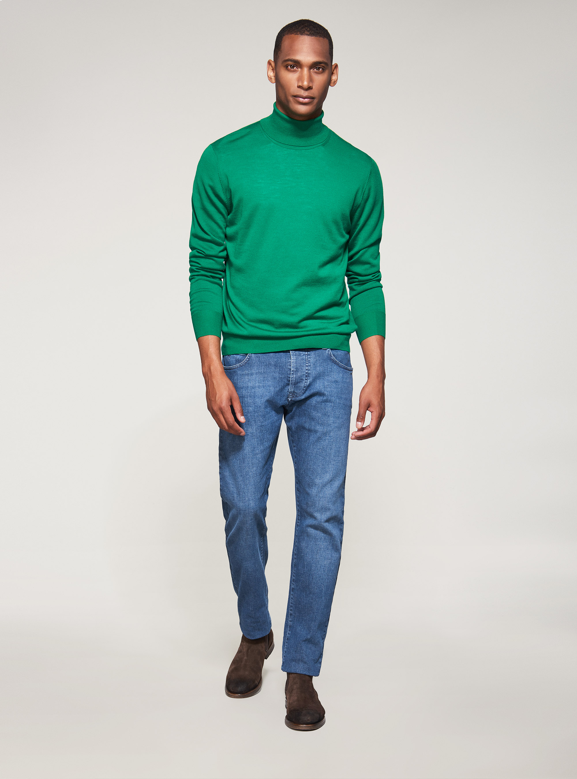 Dolcevita in pura lana merino extrafine, OLIVA