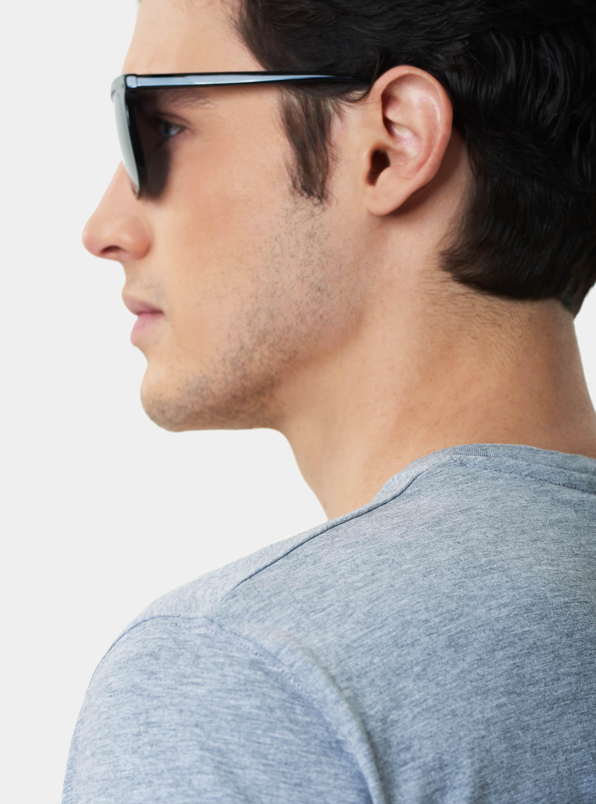 Maglietta con taschino in jersey di Cotone Supima, GRIGIO CHIARO