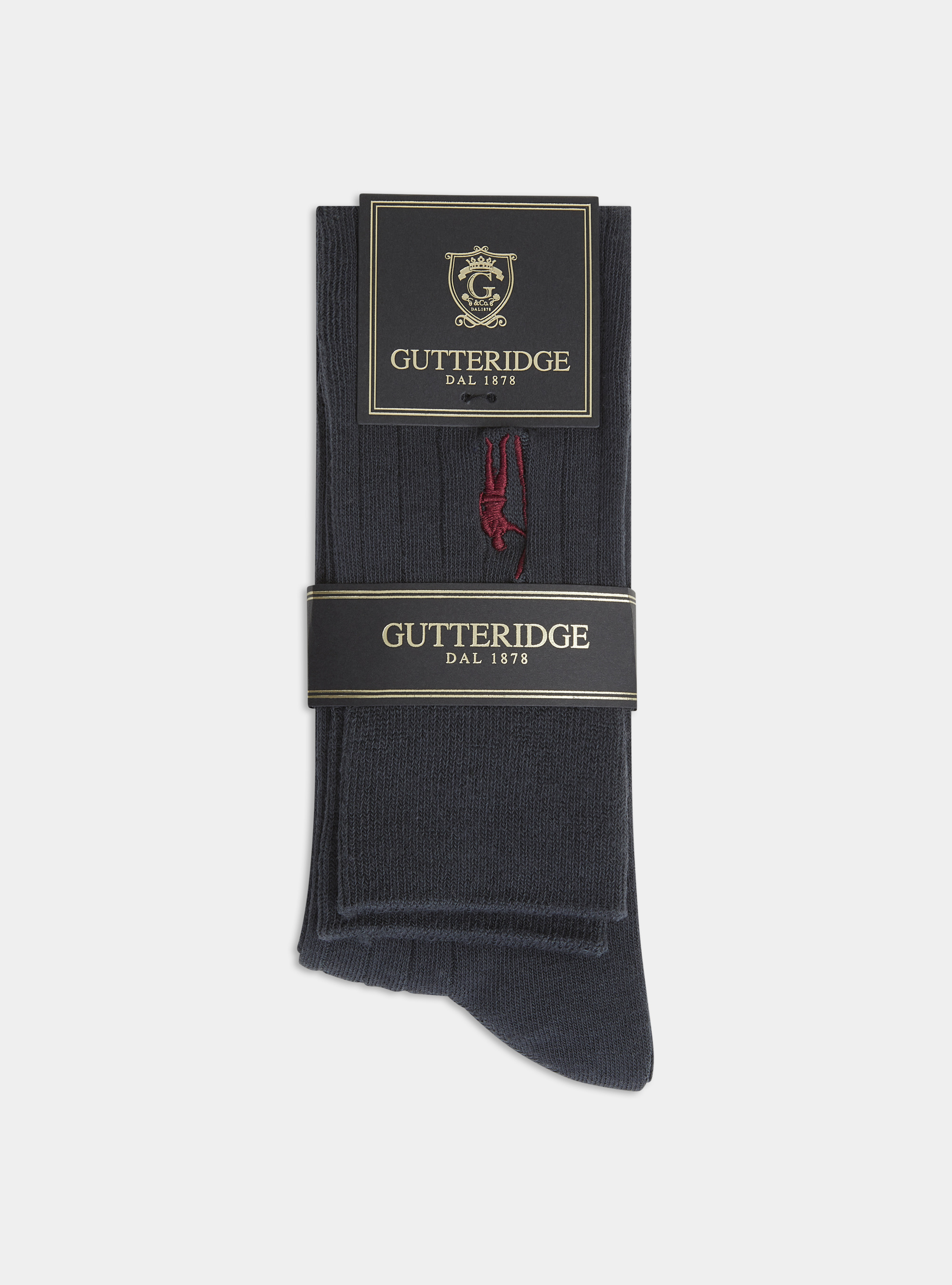 Calze misto cotone a coste, ASFALTO