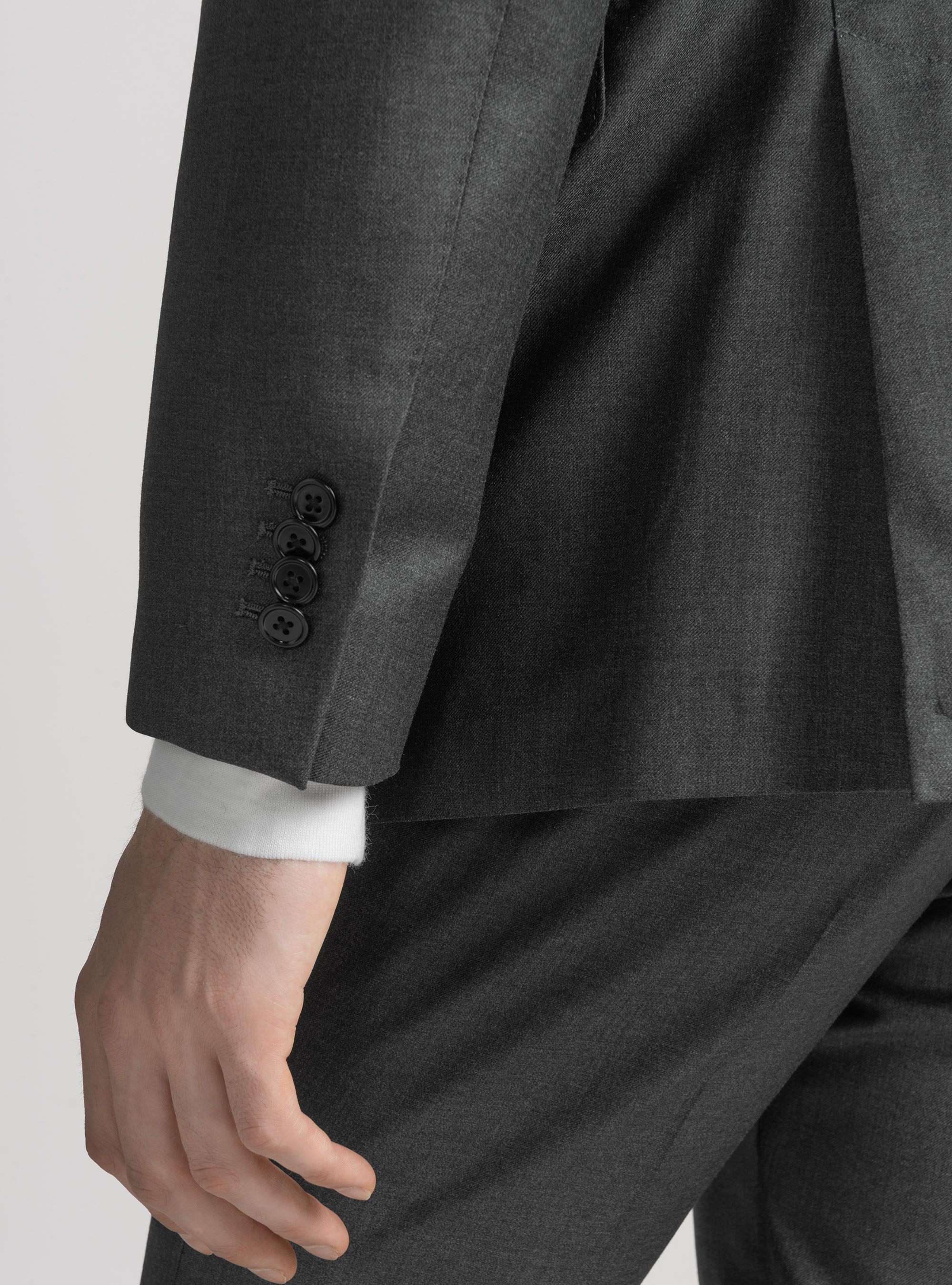 Americana de traje de pura lana Vitale Barberis Canonico, GRIS MARENGO