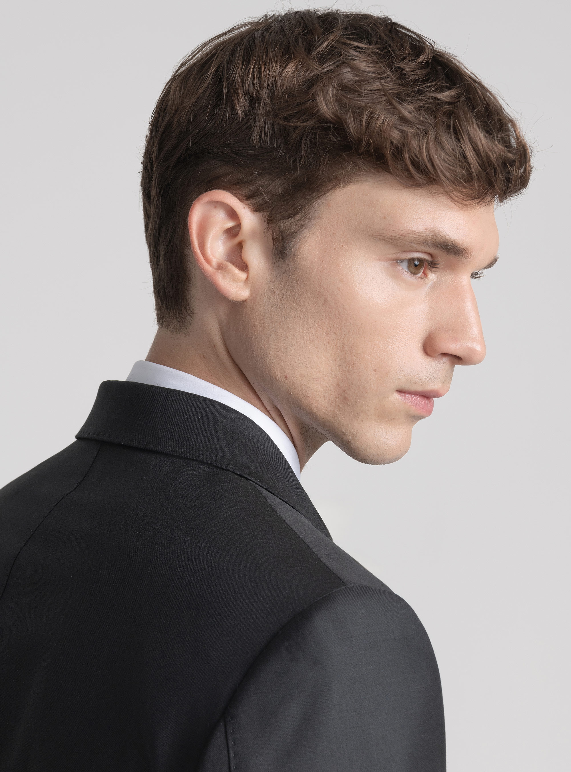 Vitale Barberis Canonico wool tuxedo blazer, BLACK