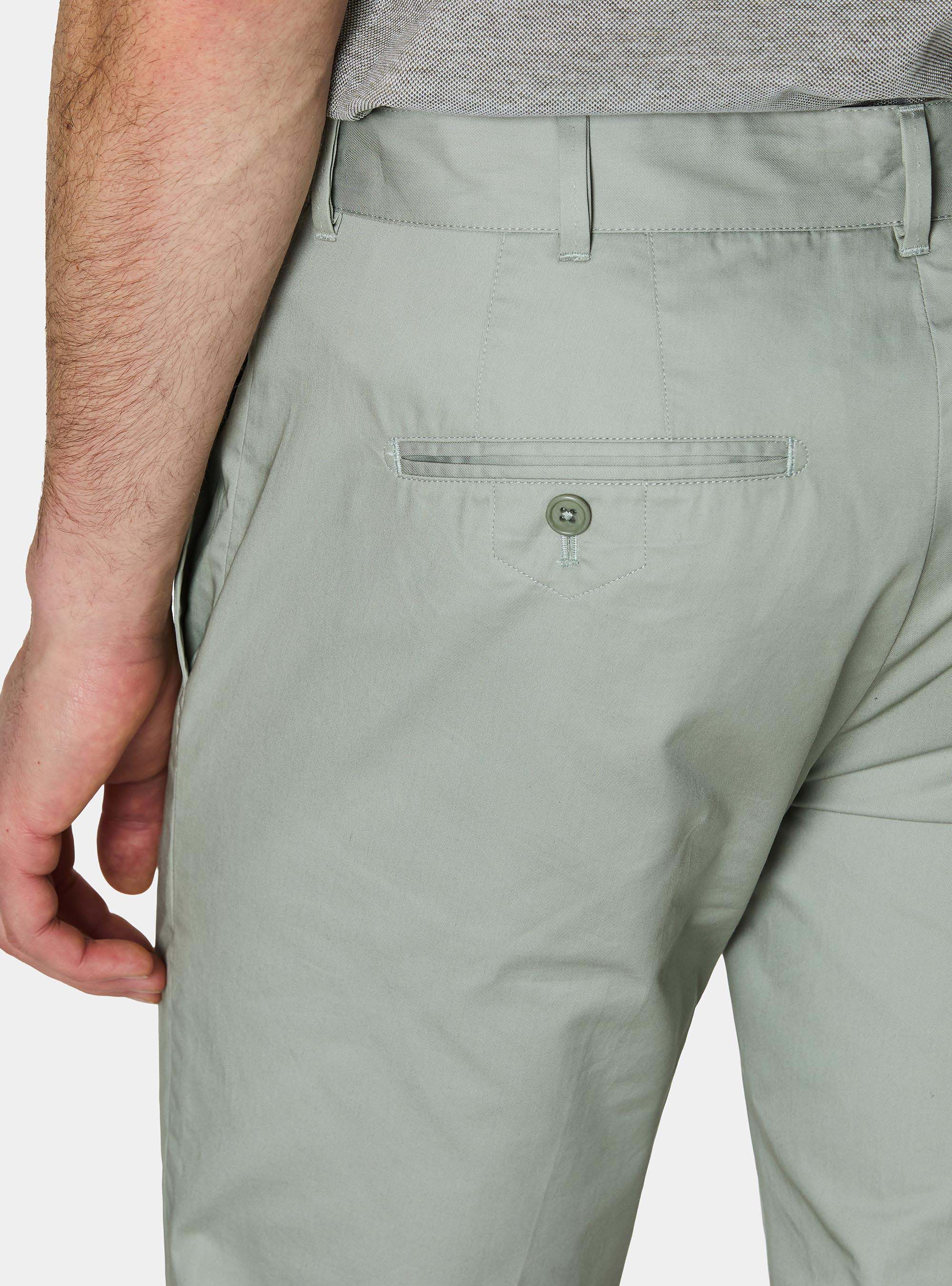 Pantaloni chino in twill leggero, VERDE GIADA 0655C