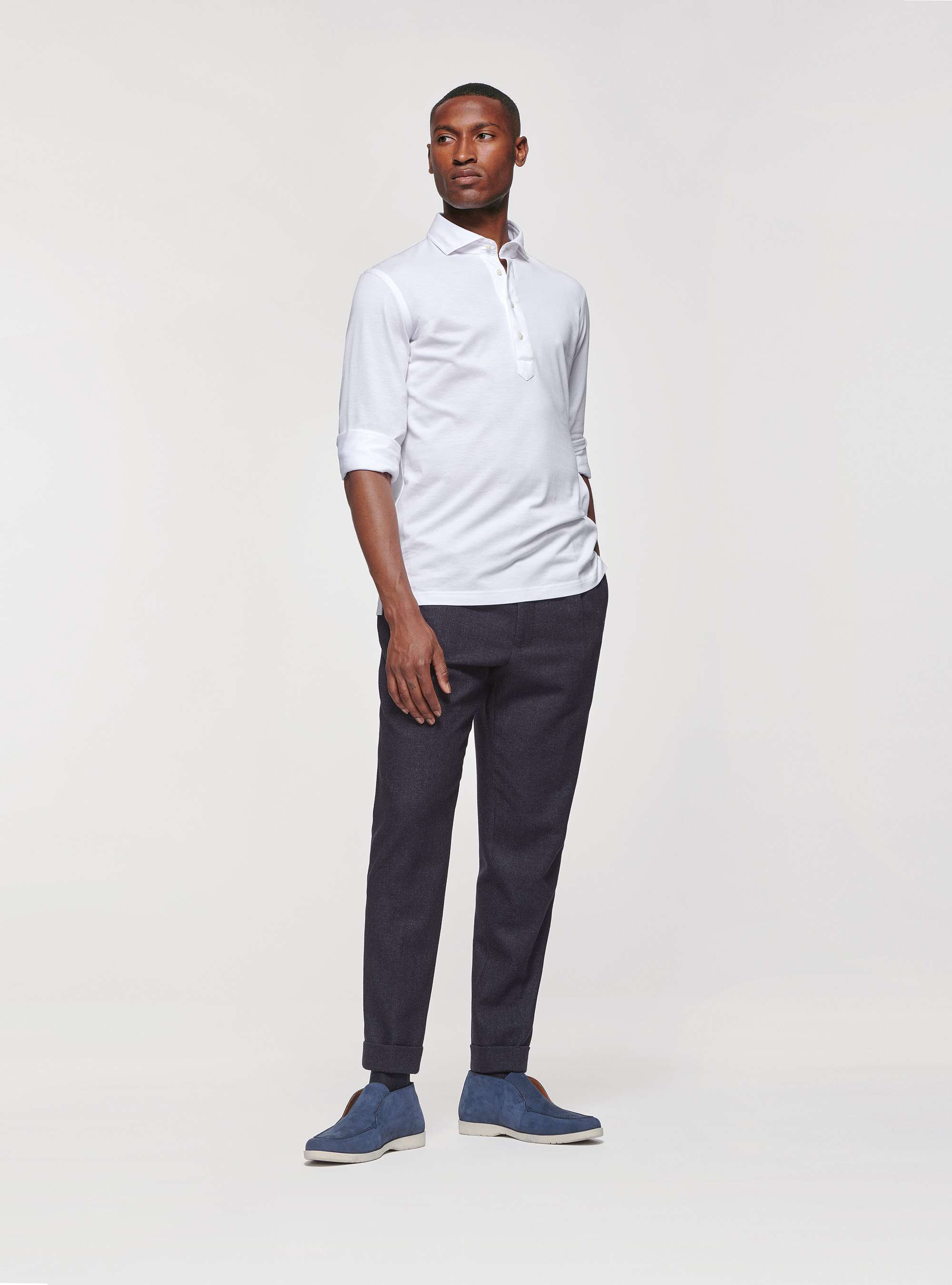 Piqué-Poloshirt, BIANCO 0099C