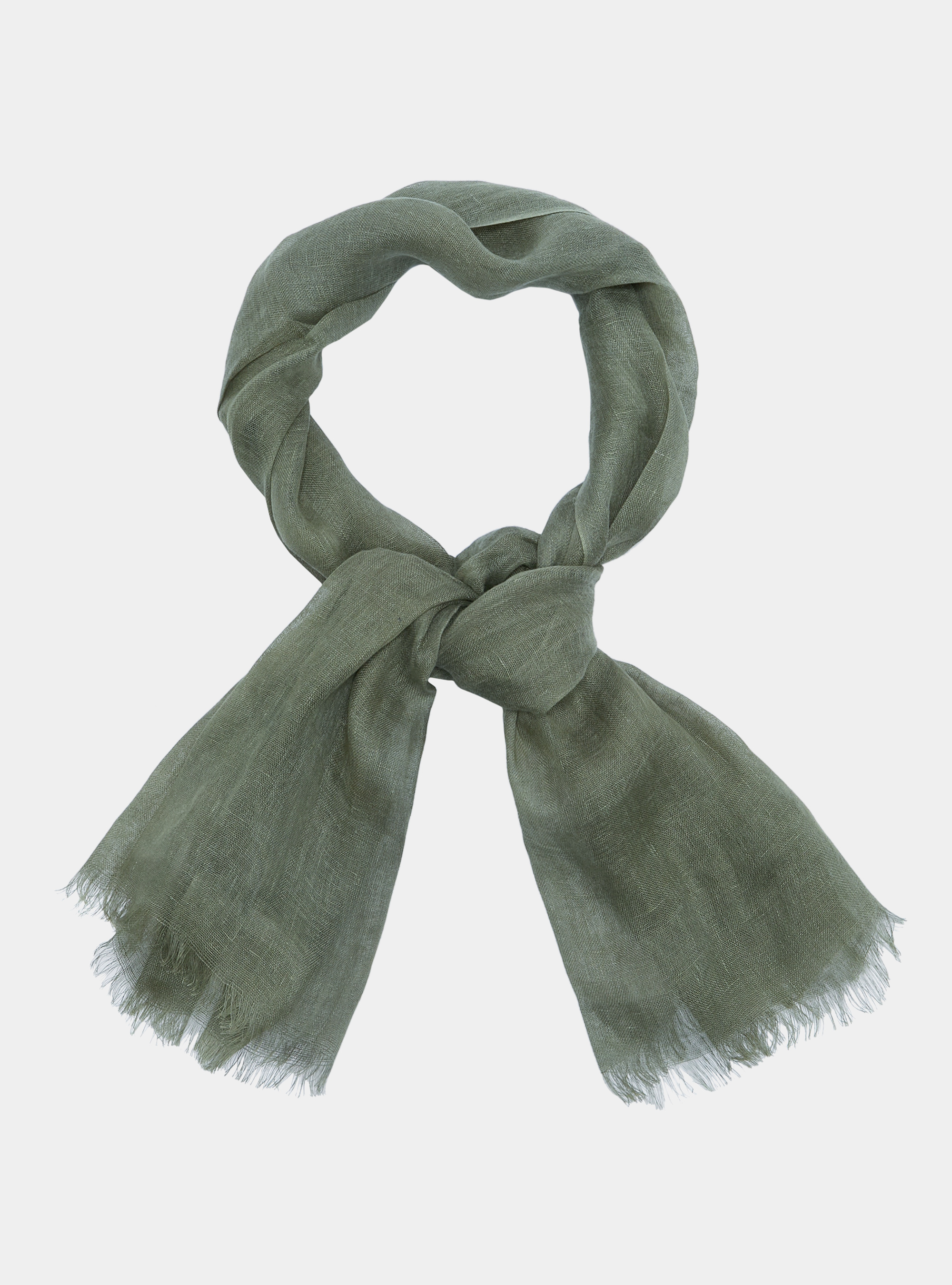 Sciarpa tinta unita in puro lino, SALVIA 0602C