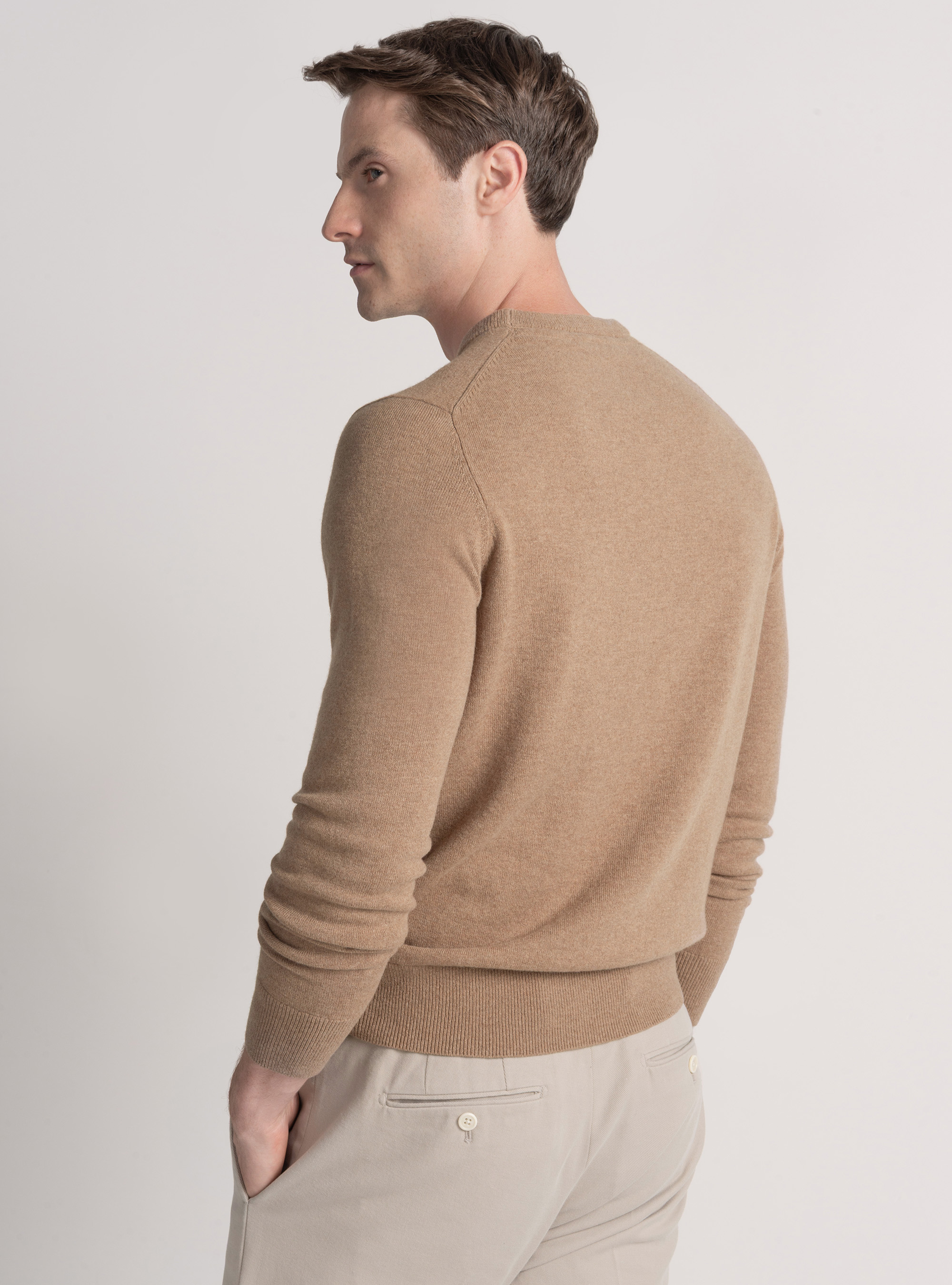 Trikot mit Rundhalsausschnitt aus Lambswool und Kaschmir, CAMMELLO 0570C