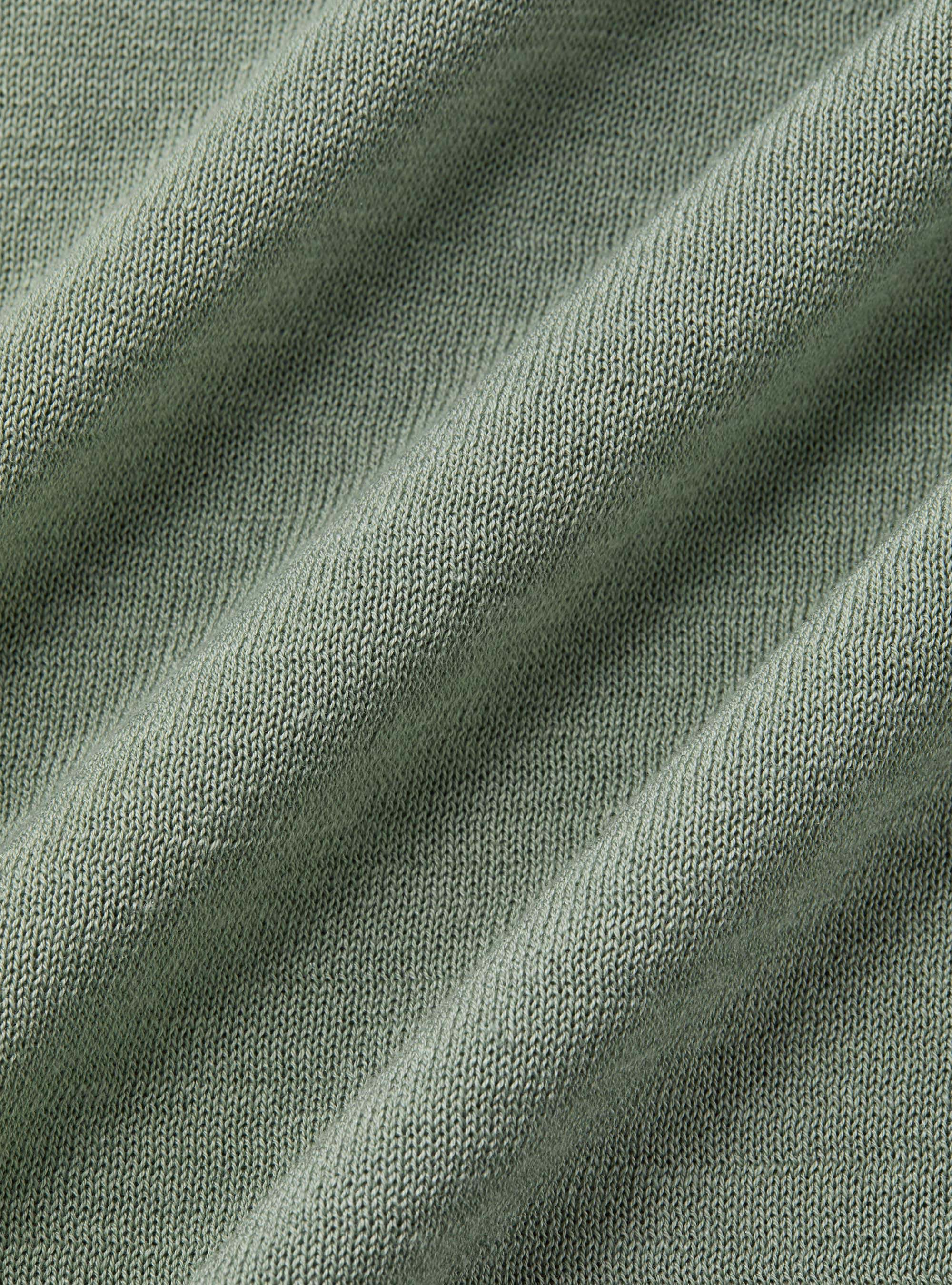 Cotton and silk crew neck sweater, SALVIA 0602C