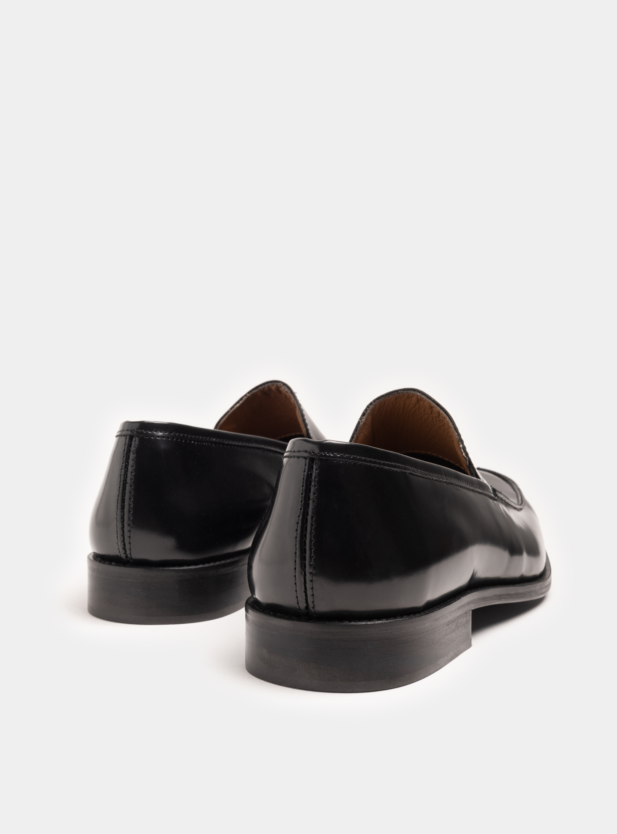 Mocassino in pelle liscia, NERO