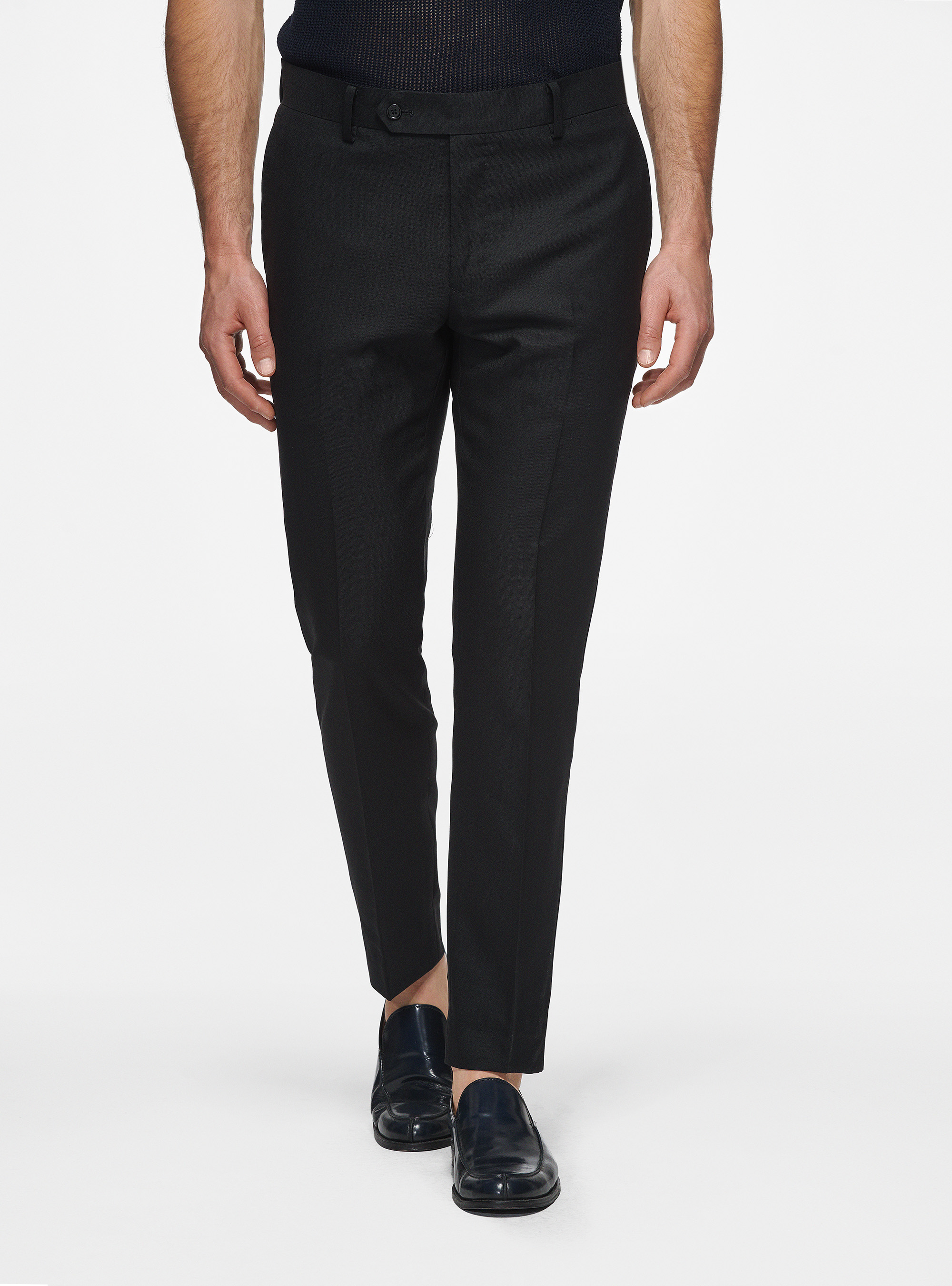 Pantaloni in pura lana Vitale Barberis Canonico, NERO