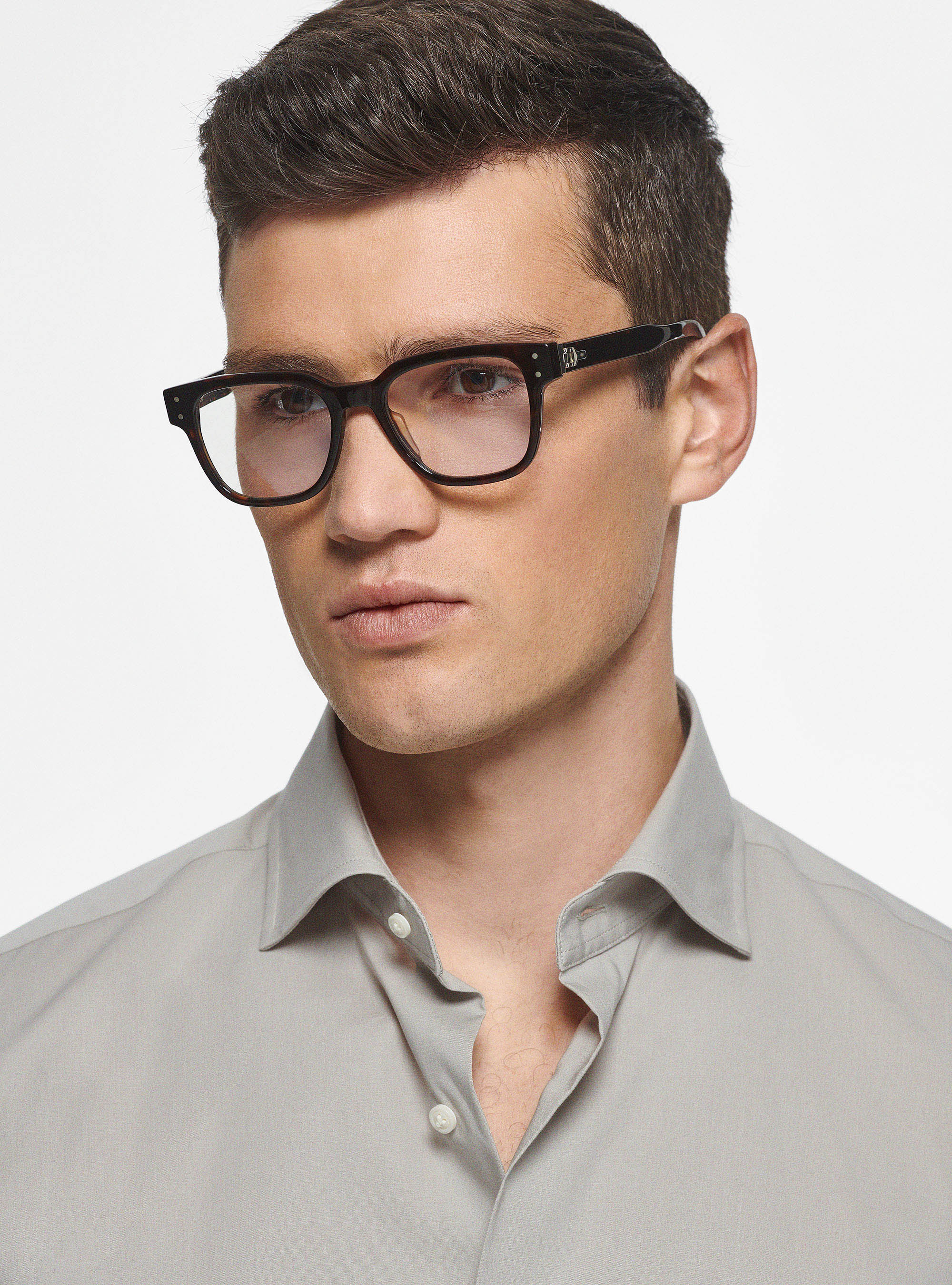 Camicia in popeline stretch, PERLA 0178C