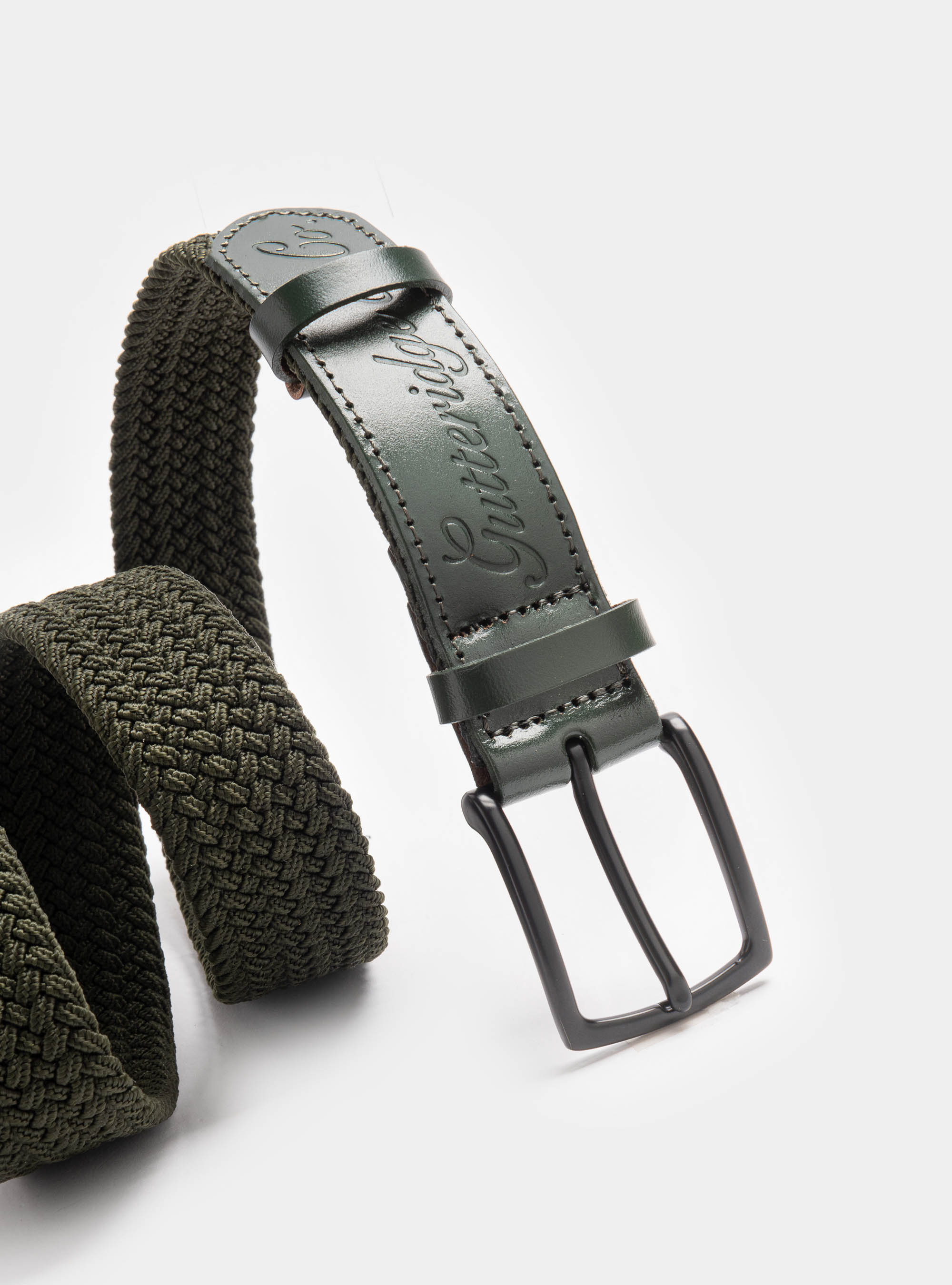 Cintur&oacute;n el&aacute;stico de color liso, VERDE