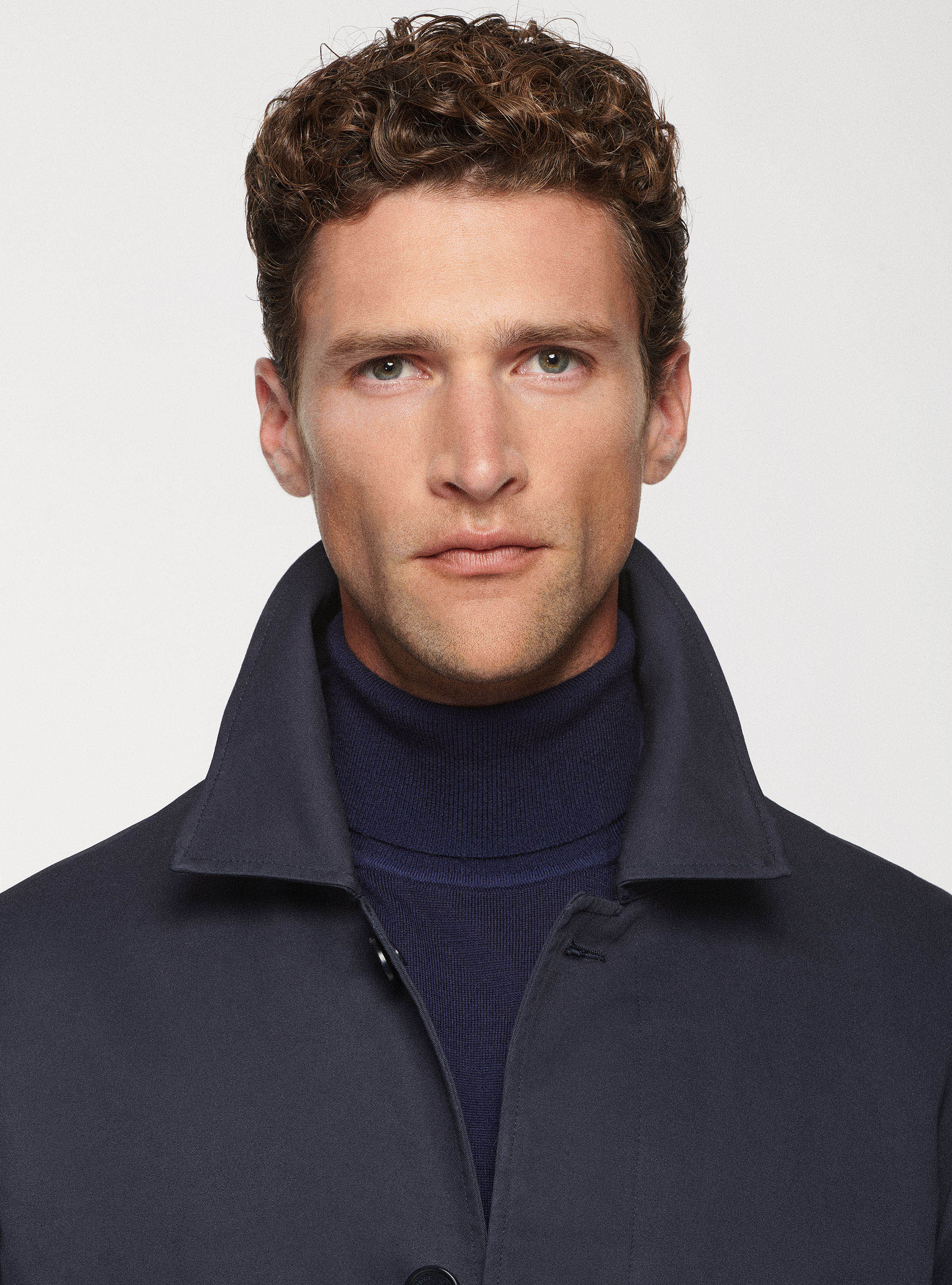 Giaccone in cotone con tasconi, BLU NAVY