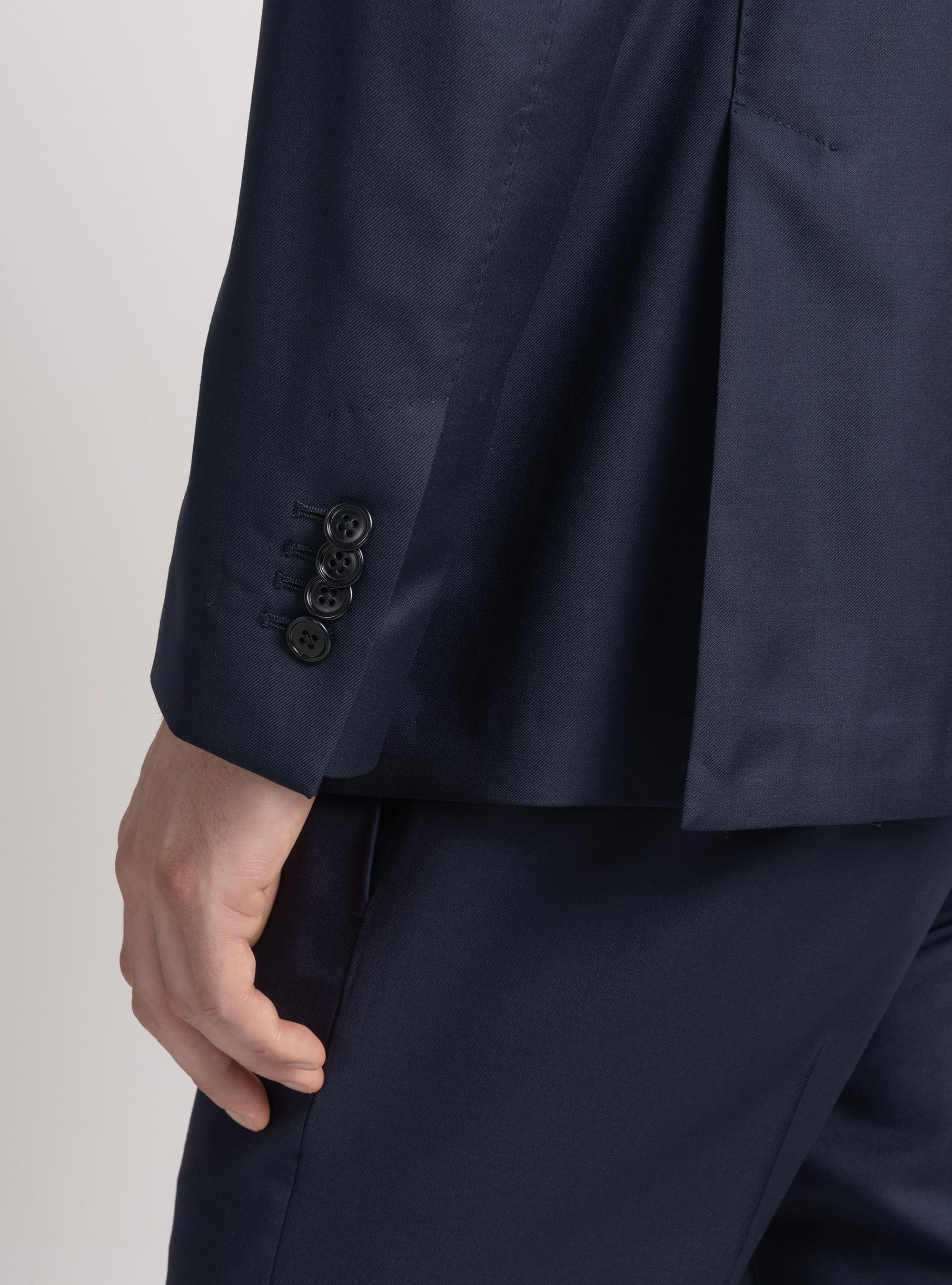 Americana de traje de pura lana Vitale Barberis Canonico, AZUL MARINO