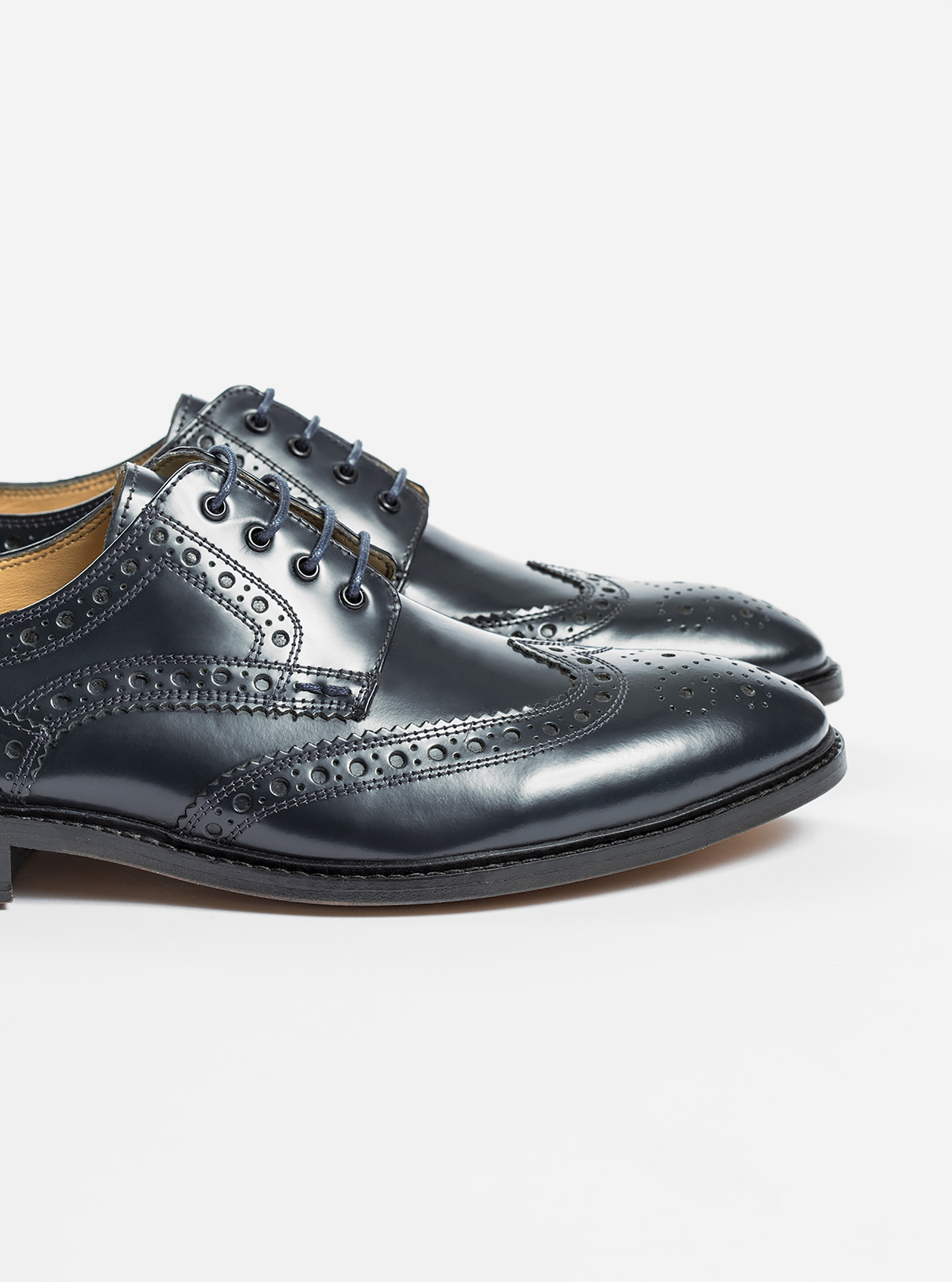 Scarpa derby in pelle abrasivato, BLU NAVY