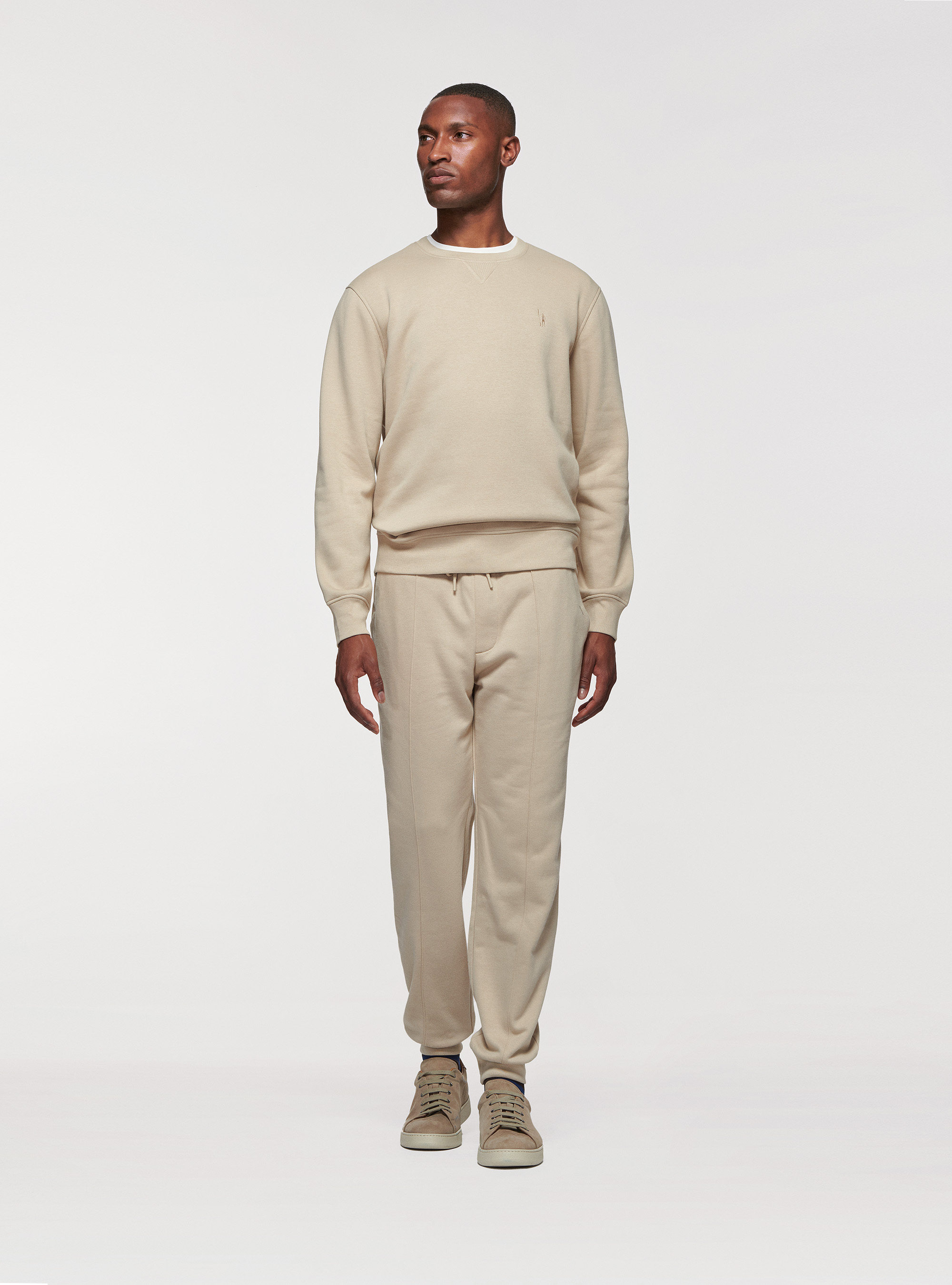 Felpa girocollo, ECRU