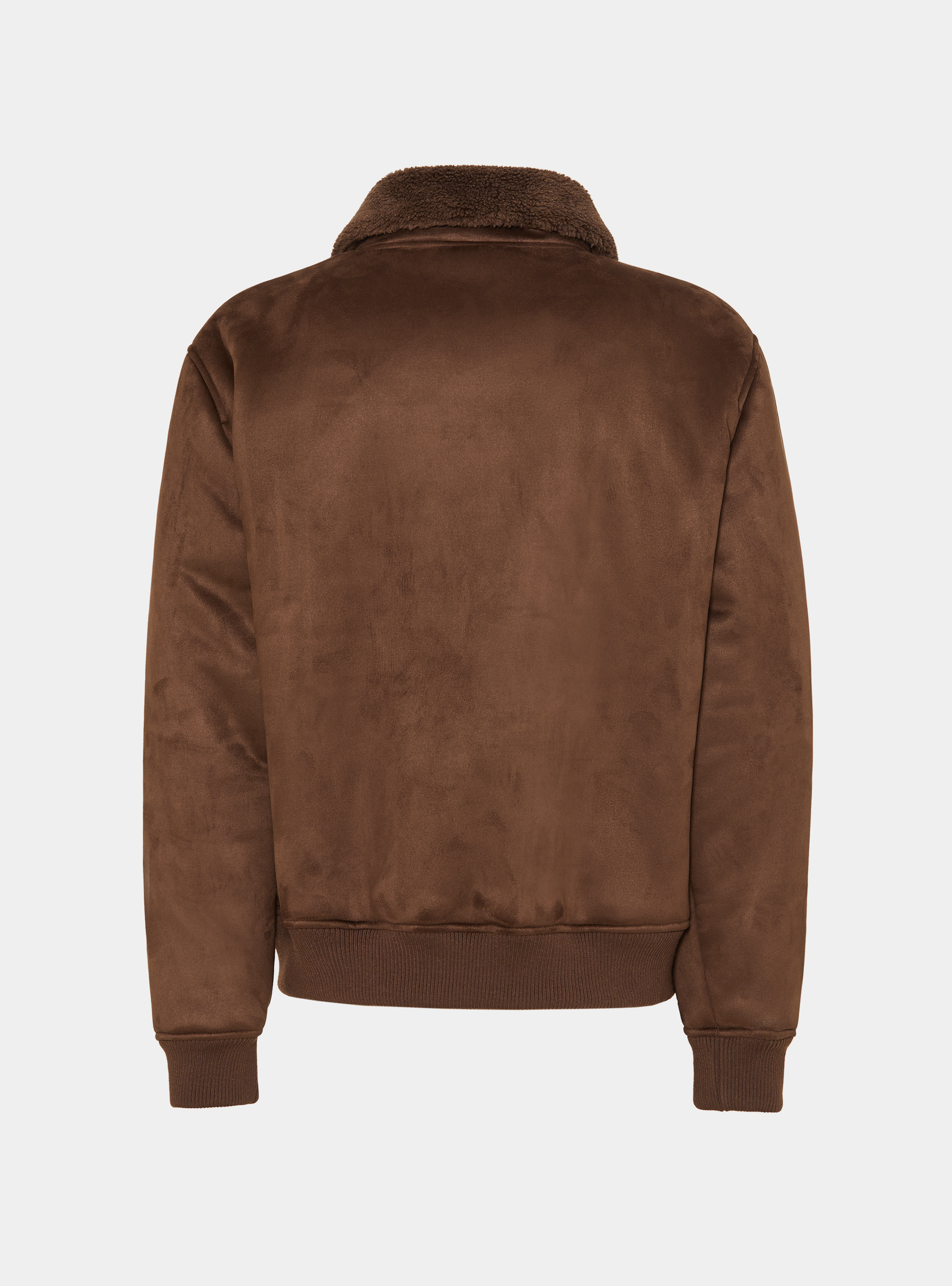 Piel de cordero con efecto ante, MARRON