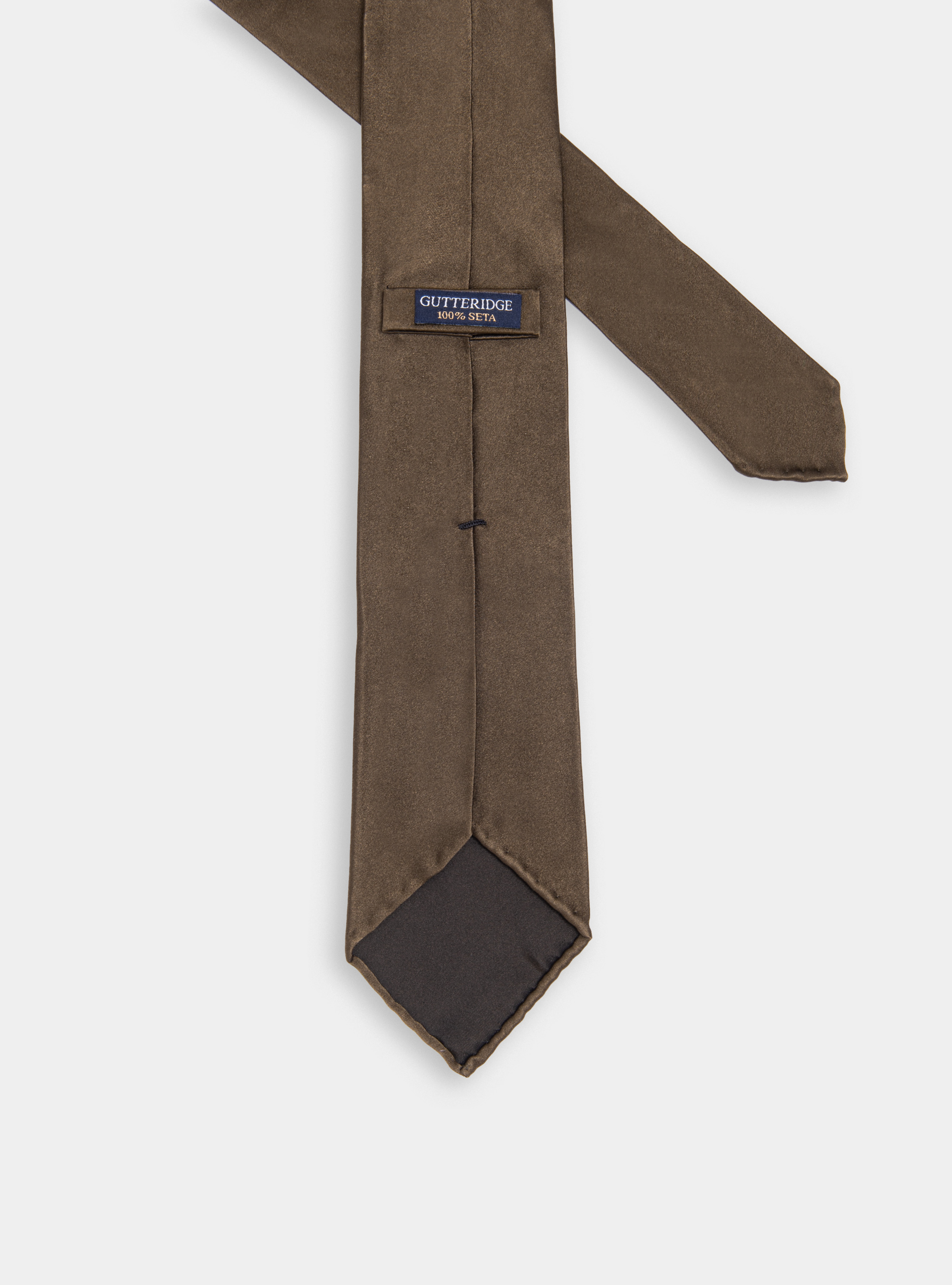 Cravatta tinta unita in pura seta, VERDE