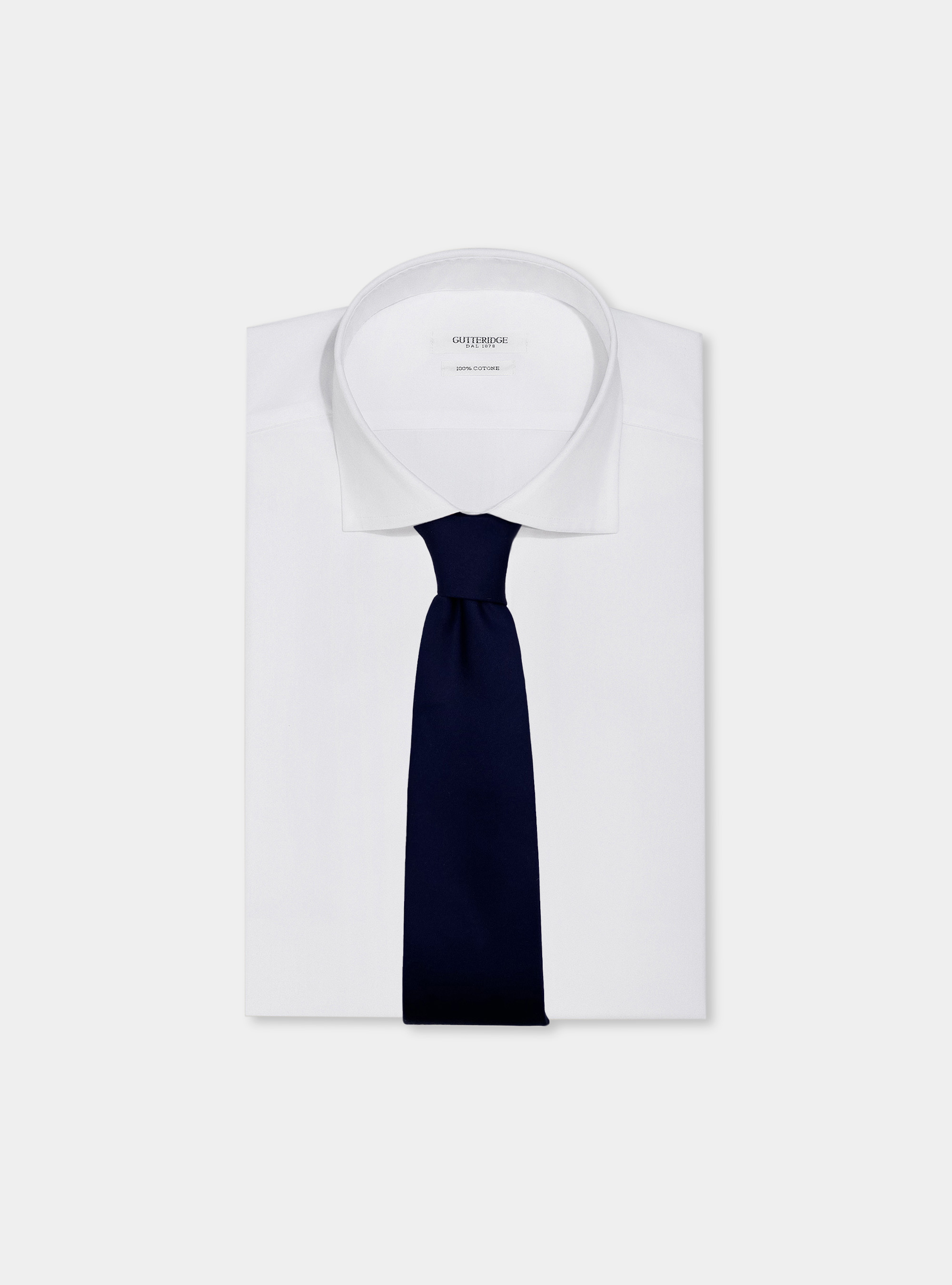 Pure silk tie with bull embroidery, NAVY BLUE