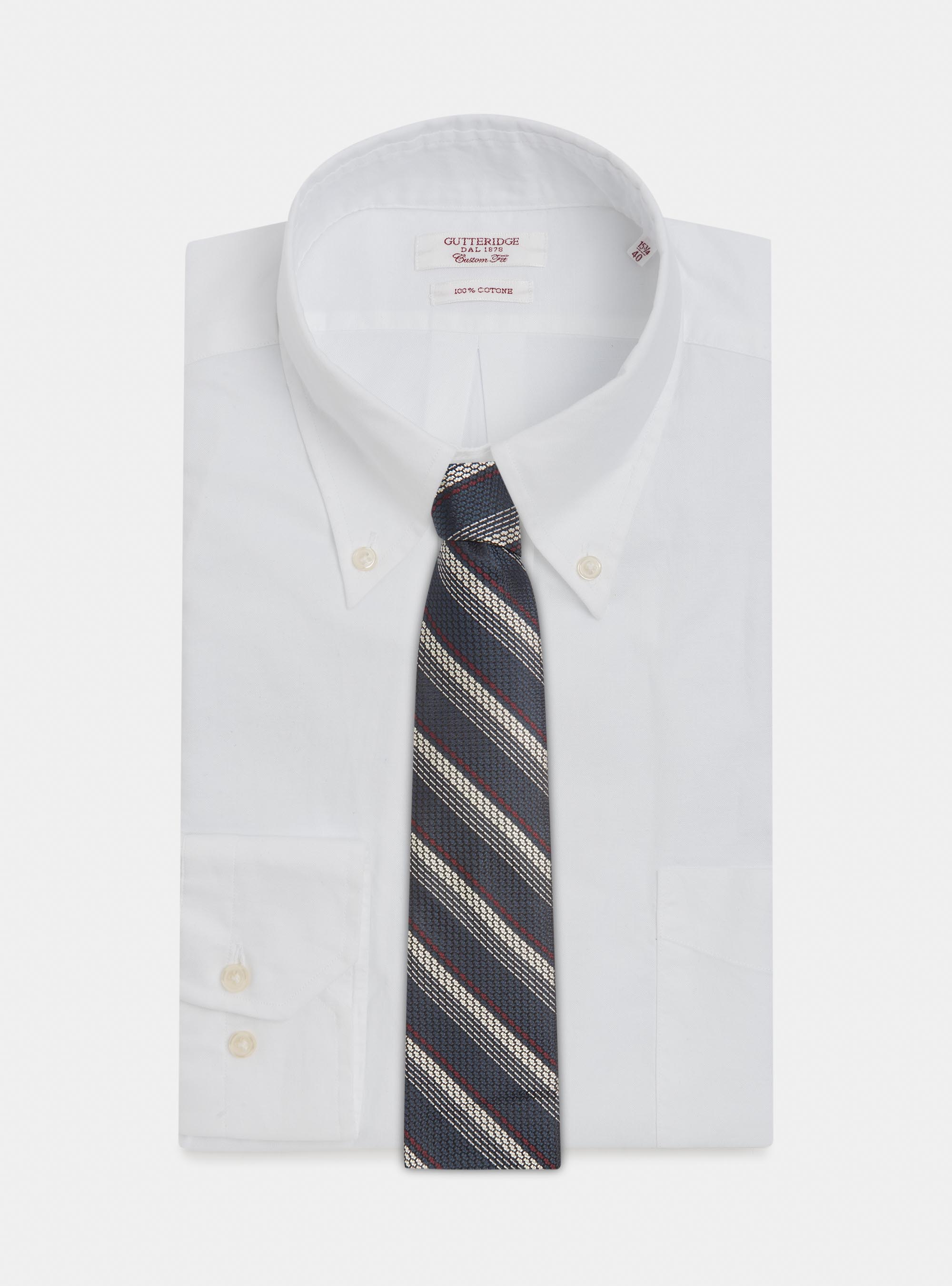 Regimental silk tie, BLACK