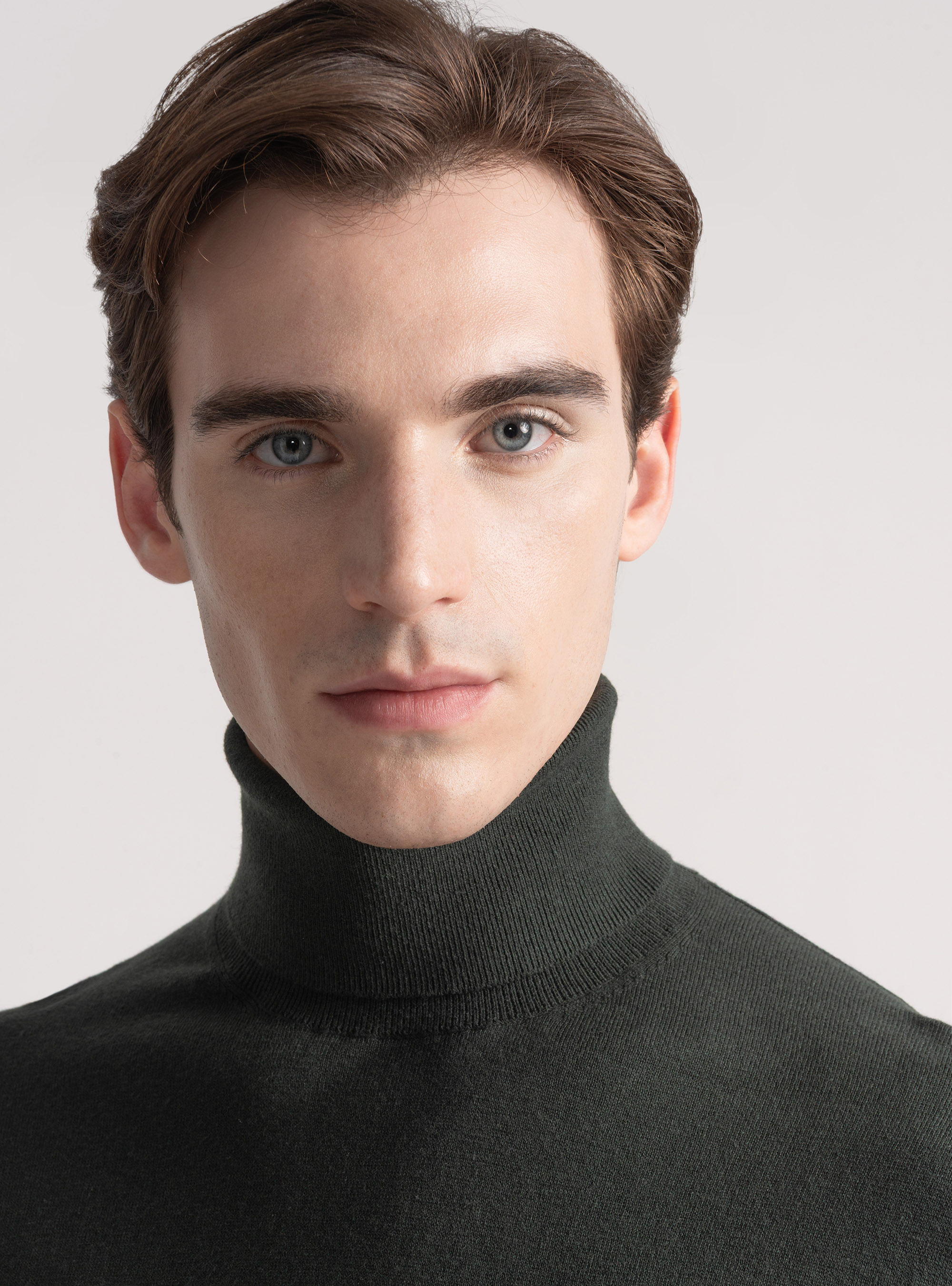 Silk and cashmere cotton turtleneck, MILITARE 0609C