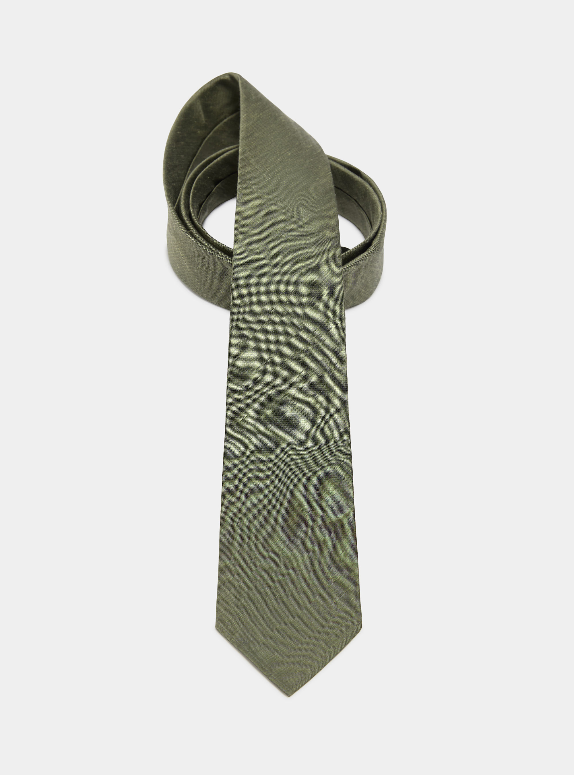 Silk and linen tie, SALVIA 0602C