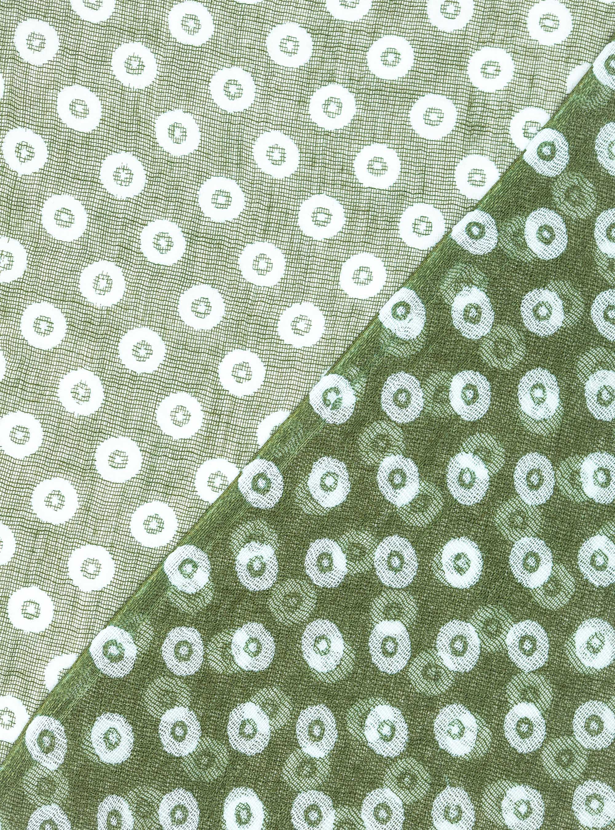 Ausgefallener Baumwollschal, VERDE 0227c