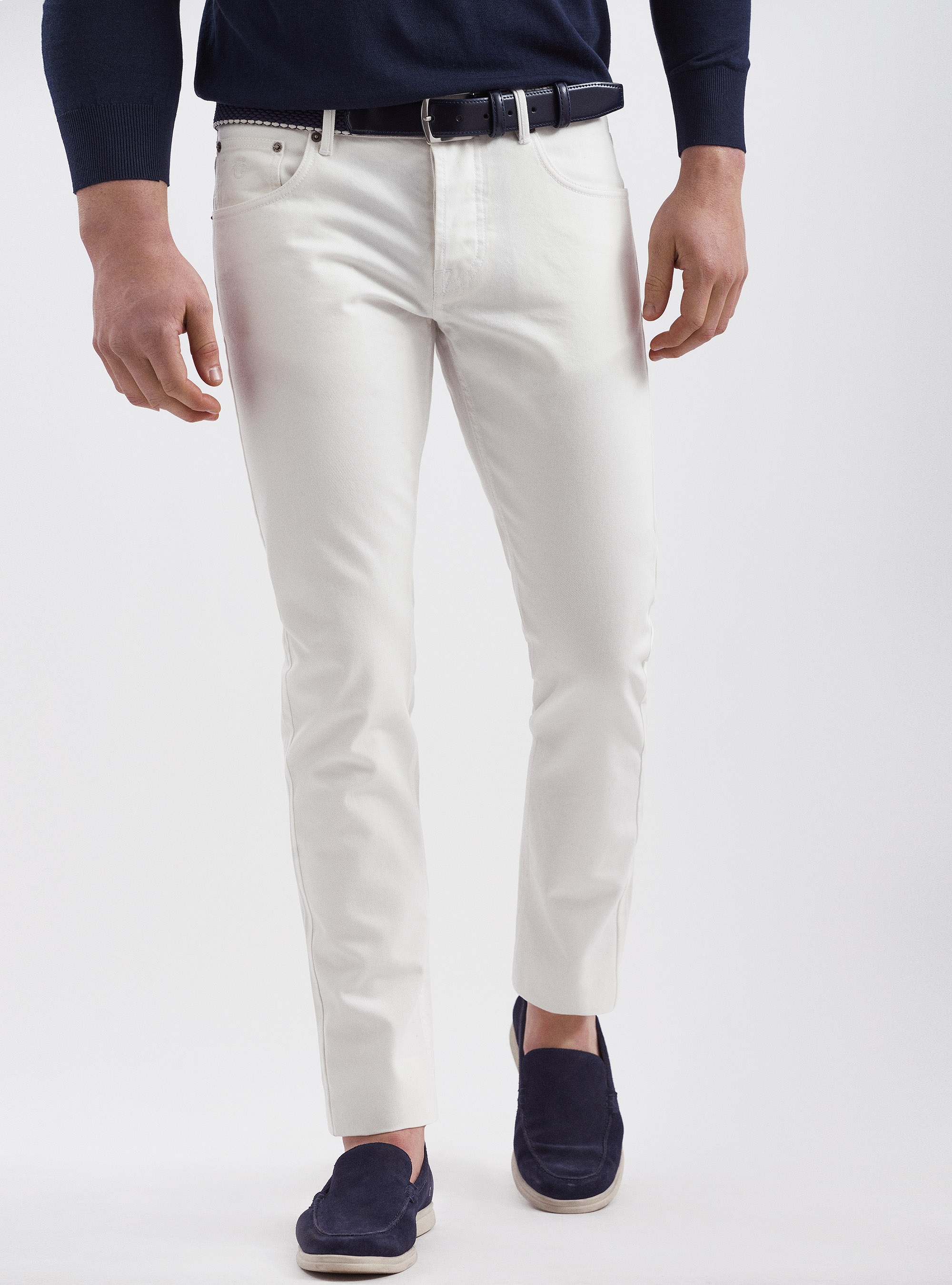 Jeans slim fit colorati, BIANCO