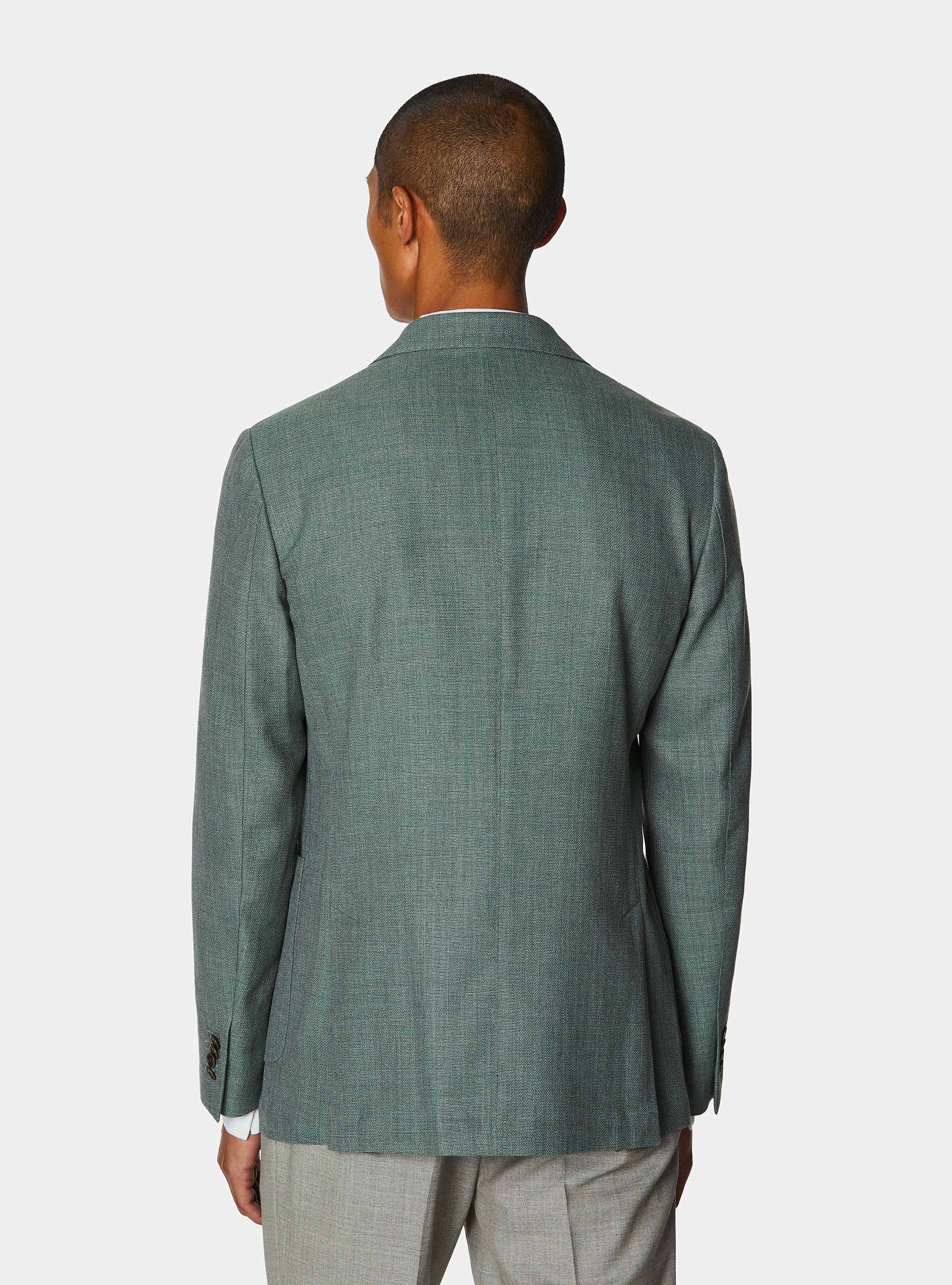 Pure wool hopsack blazer, SALVIA 0602C