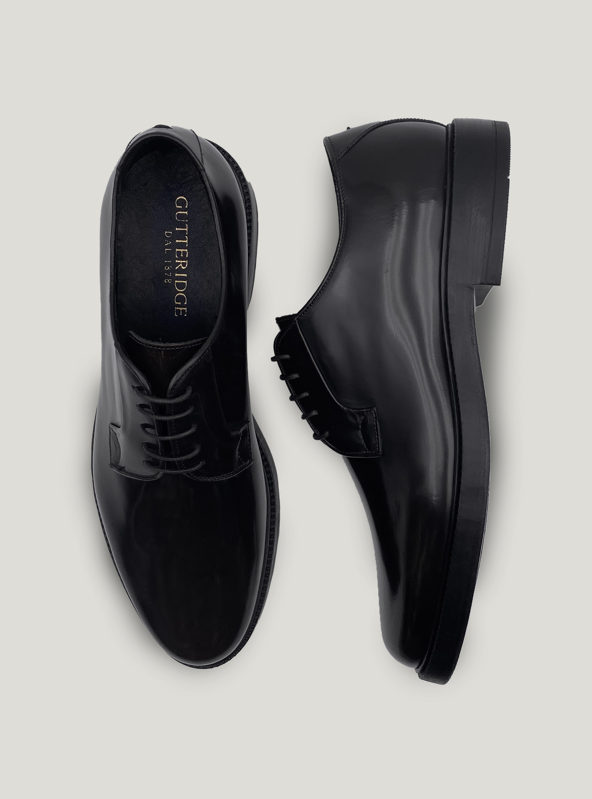 Derby in pelle abrasivata, NERO