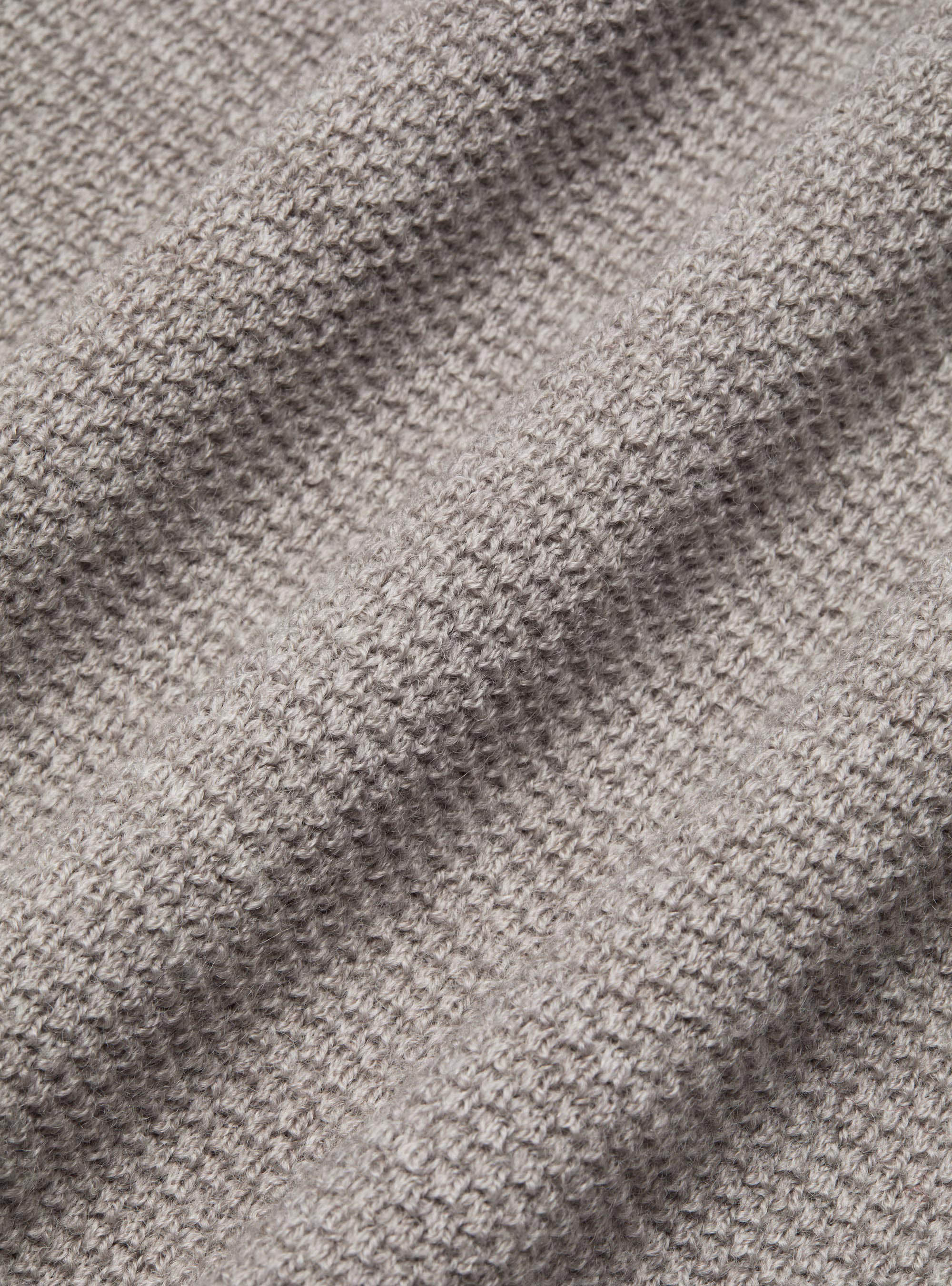 Giacca in maglia doppiopetto in pura lana merino, FANGO