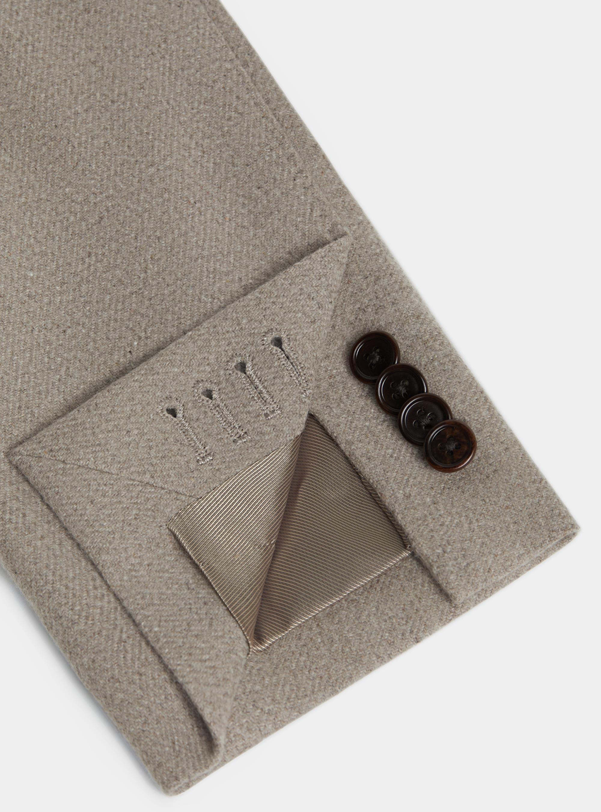 Giacca doppiopetto in flanella Duemilagori, SABBIA