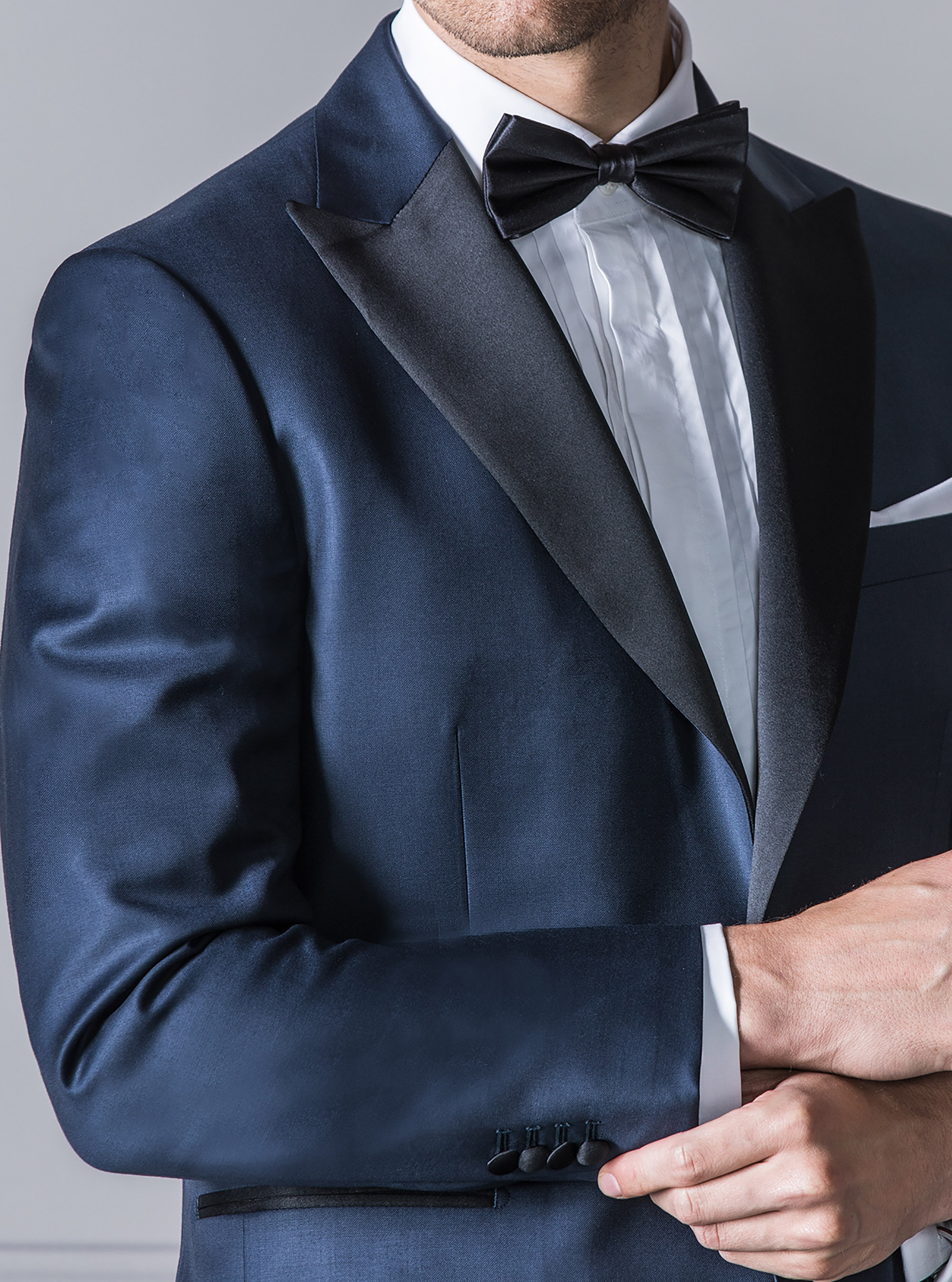 120's Superfine Wool Tuxedo, BLUE