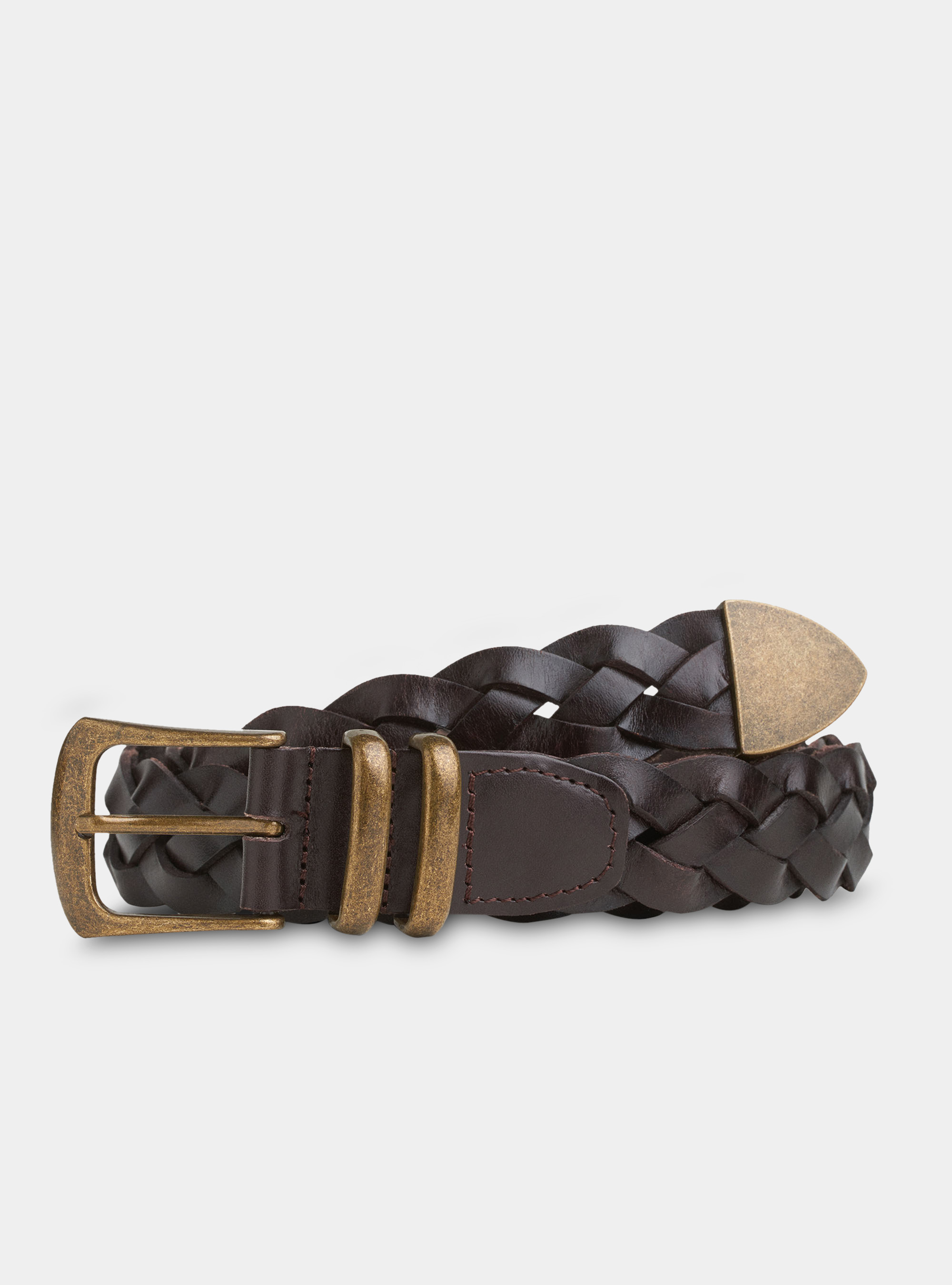 Cintura intrecciata, MARRONE