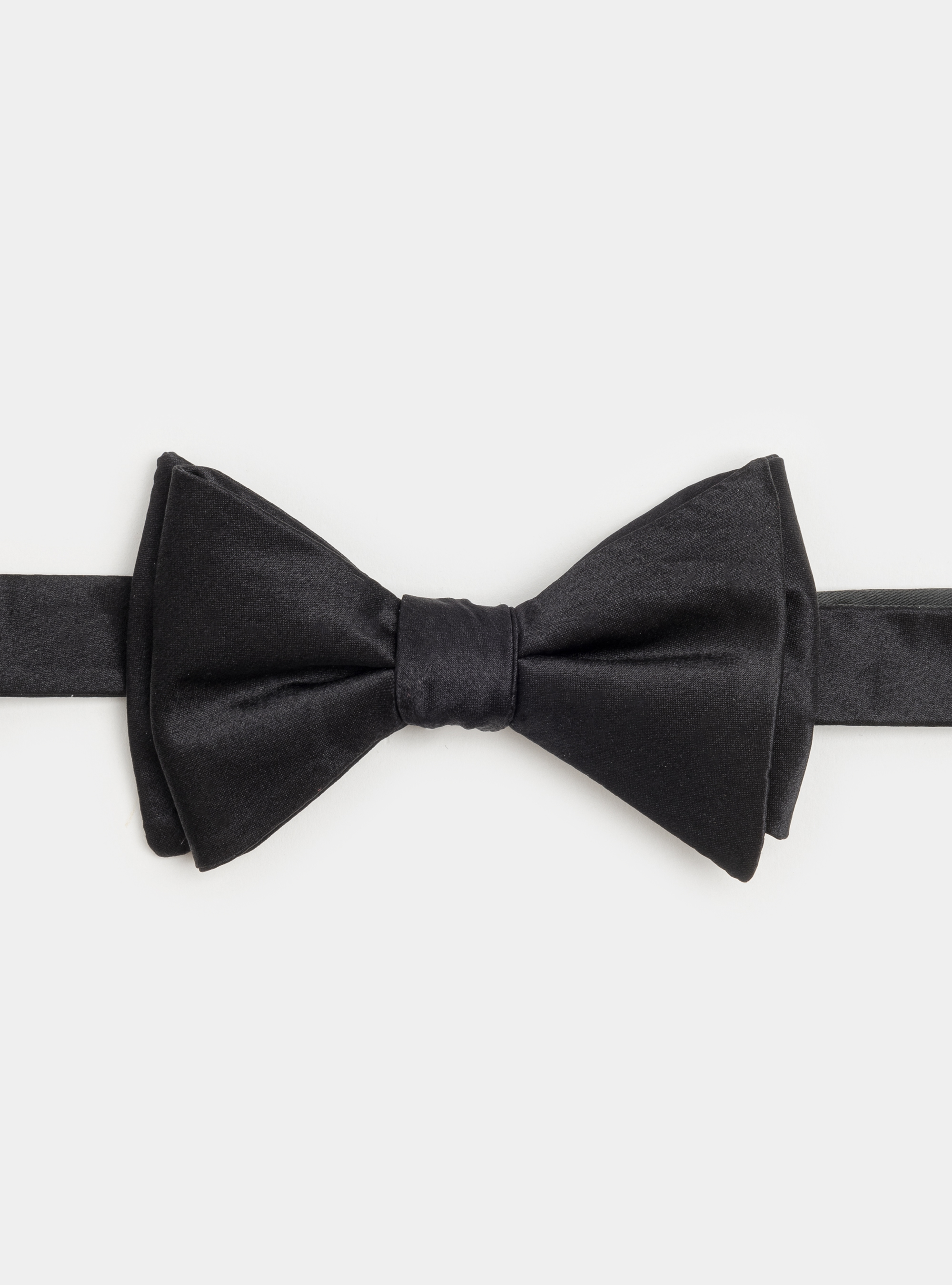 Papillon nero in raso tinta unita, NERO