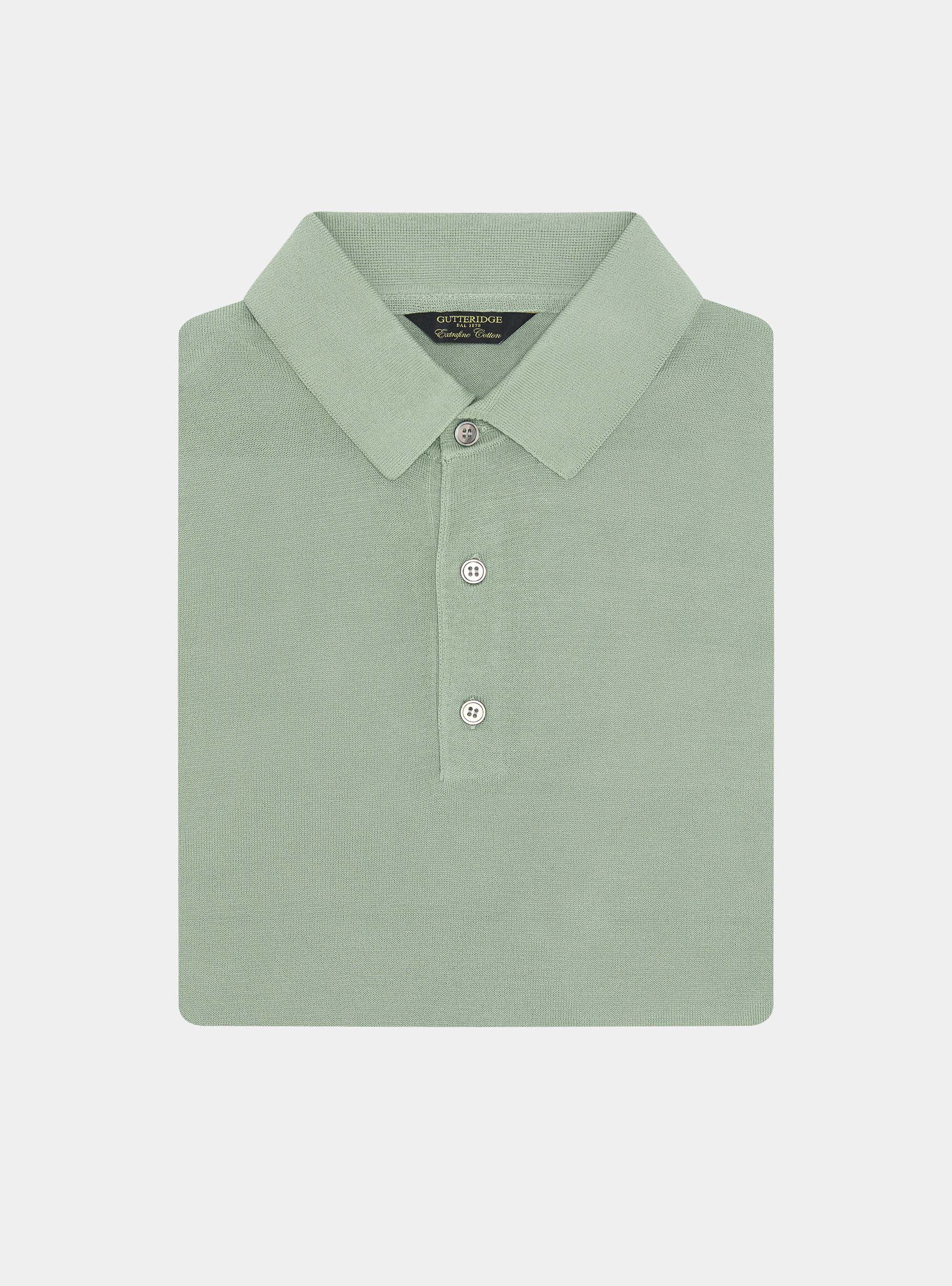 Polo in maglia in cotone m/c, SALVIA 0602C