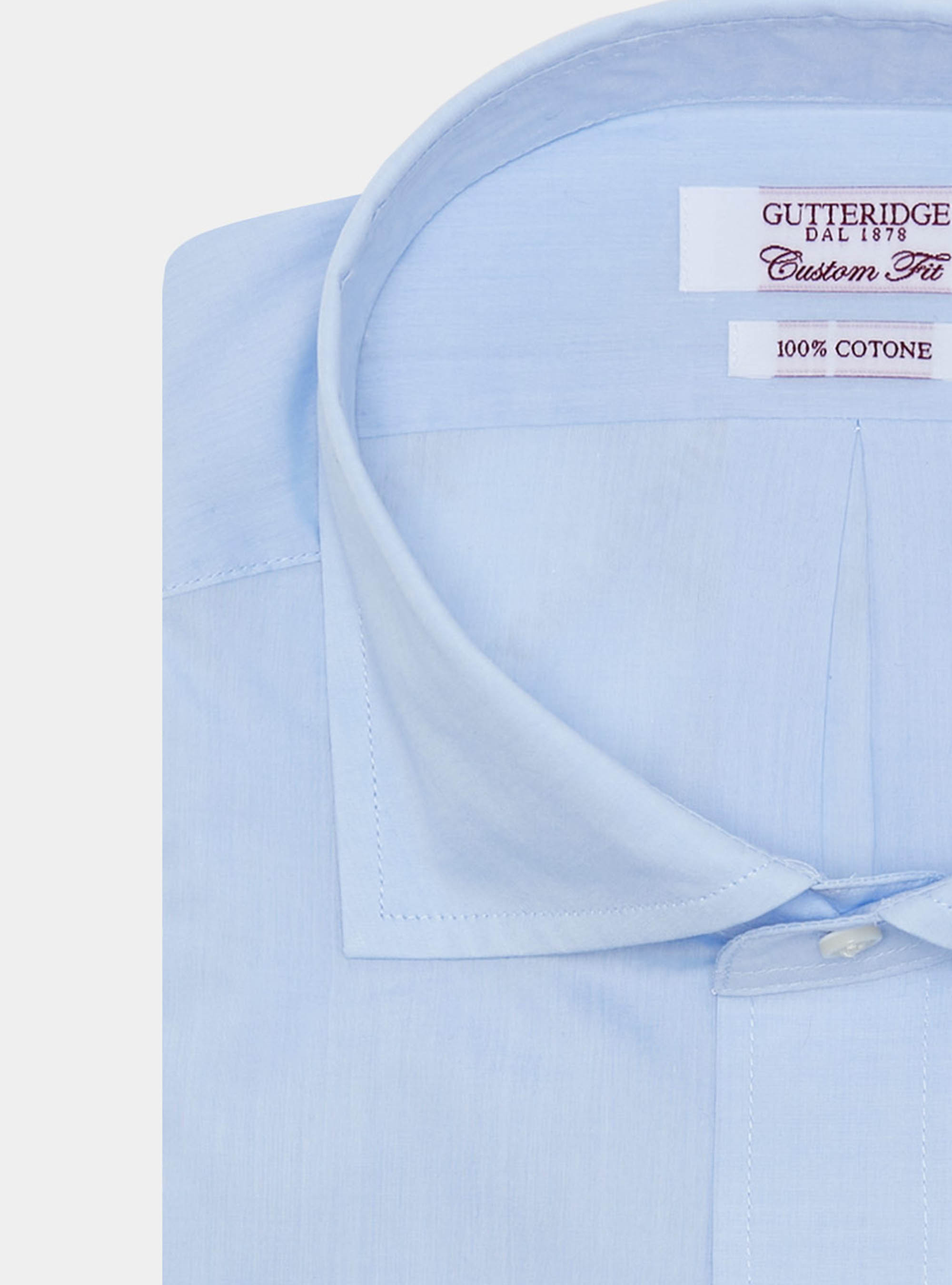 Camicia confortevole in puro cotone, AZZURRO