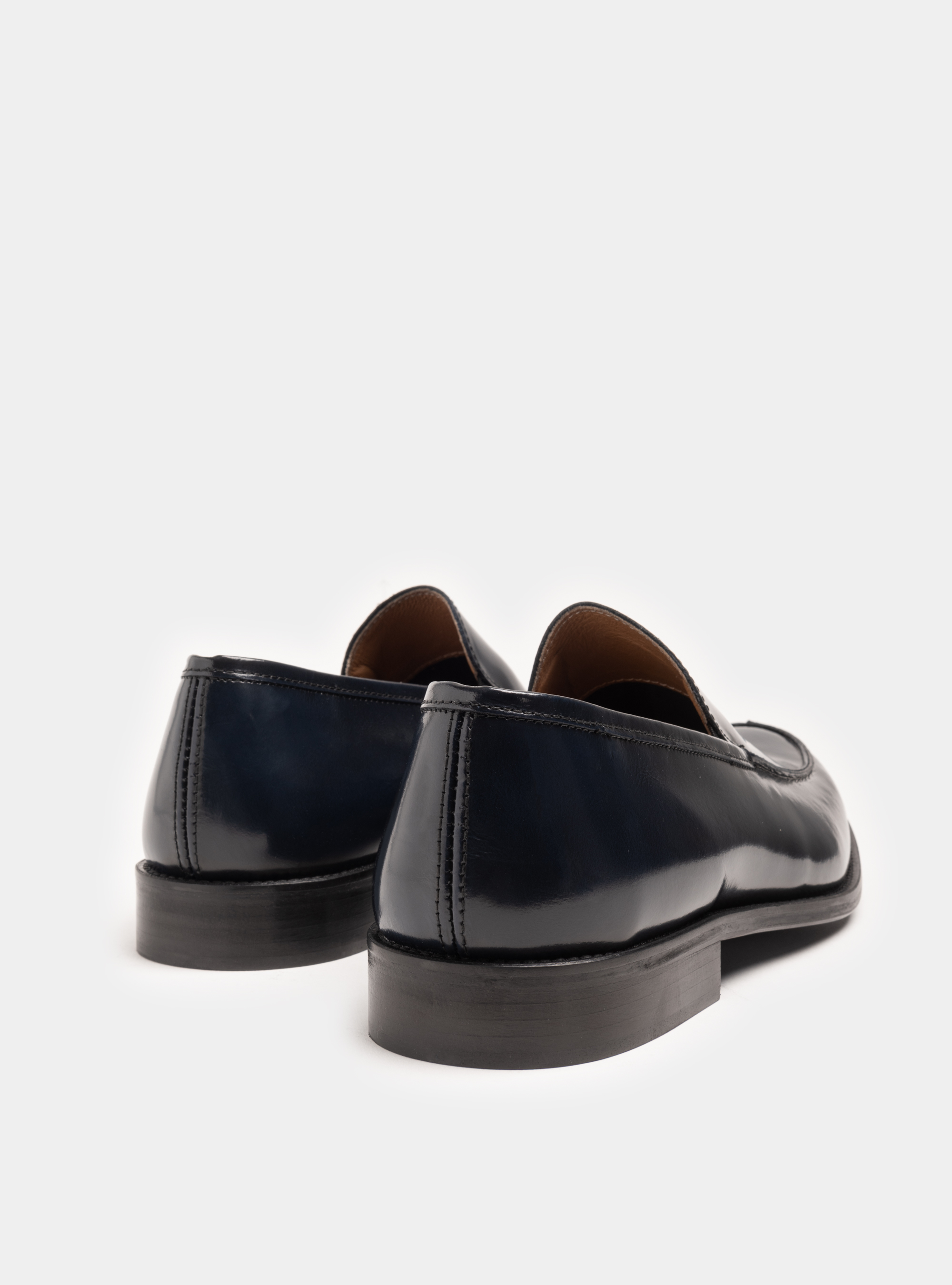 Mocassino in pelle liscia, BLU NAVY