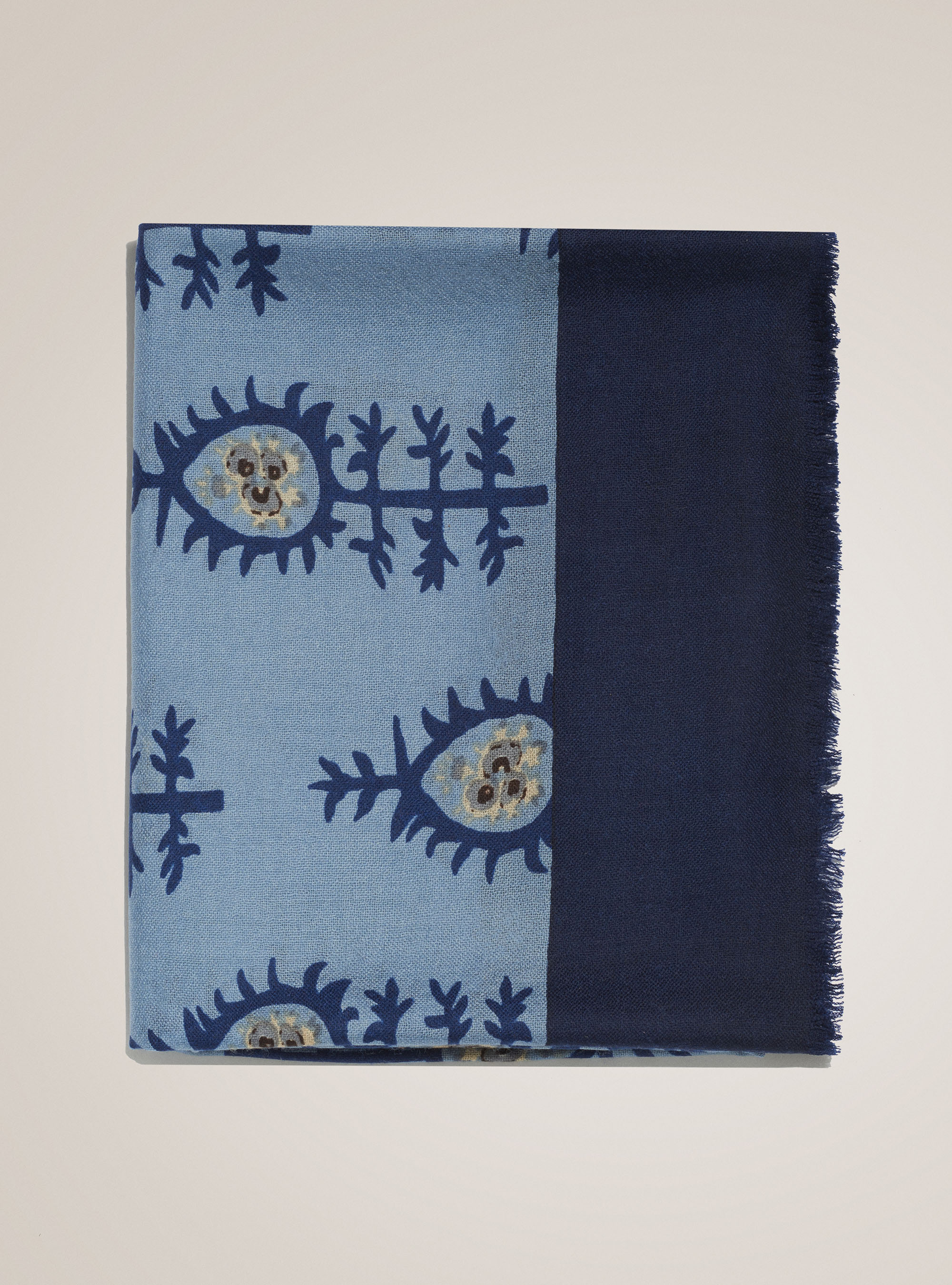 Sciarpa 100% lana a fantasia, POLVERE