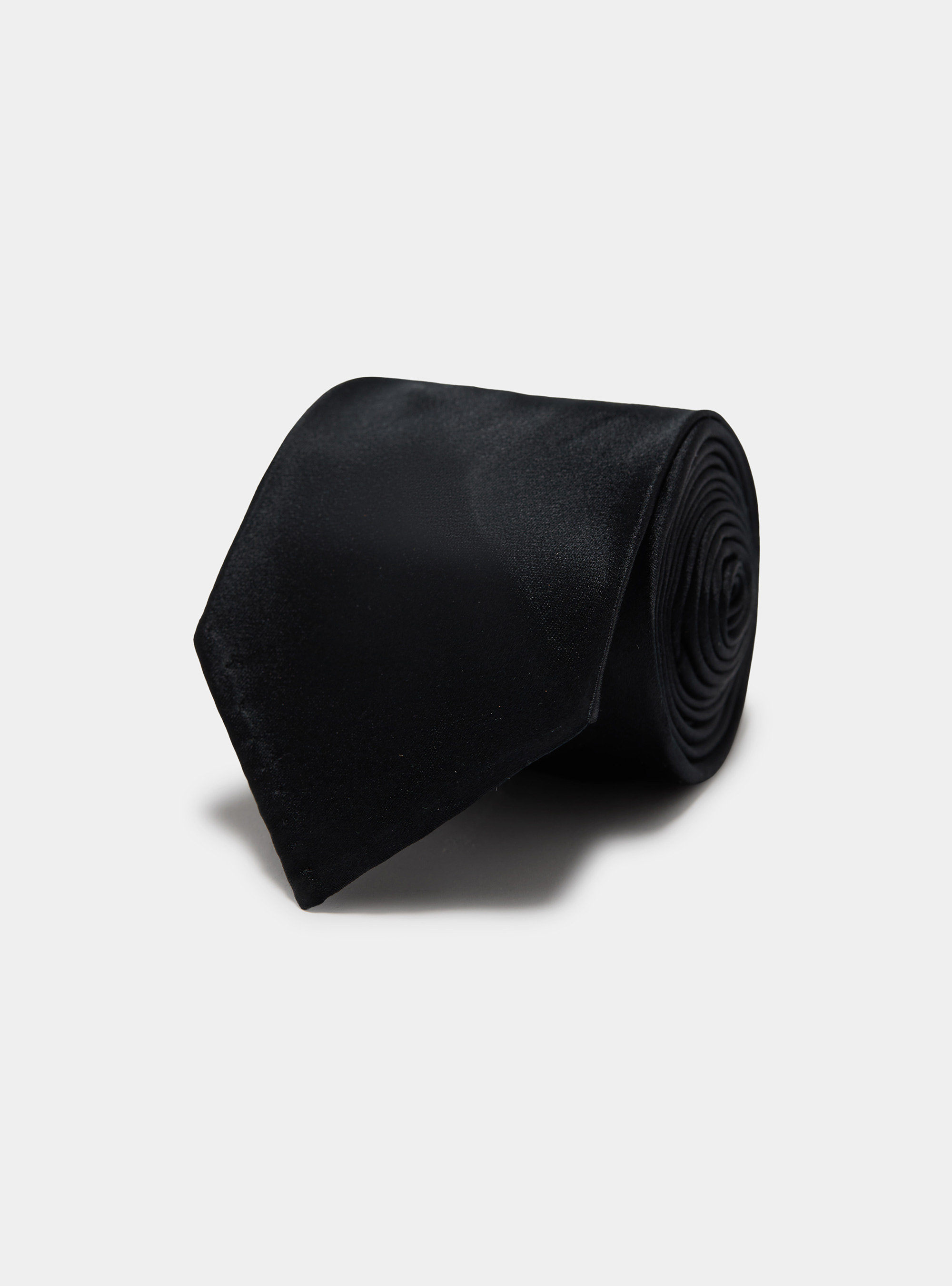 Unlined silk tie, BLACK