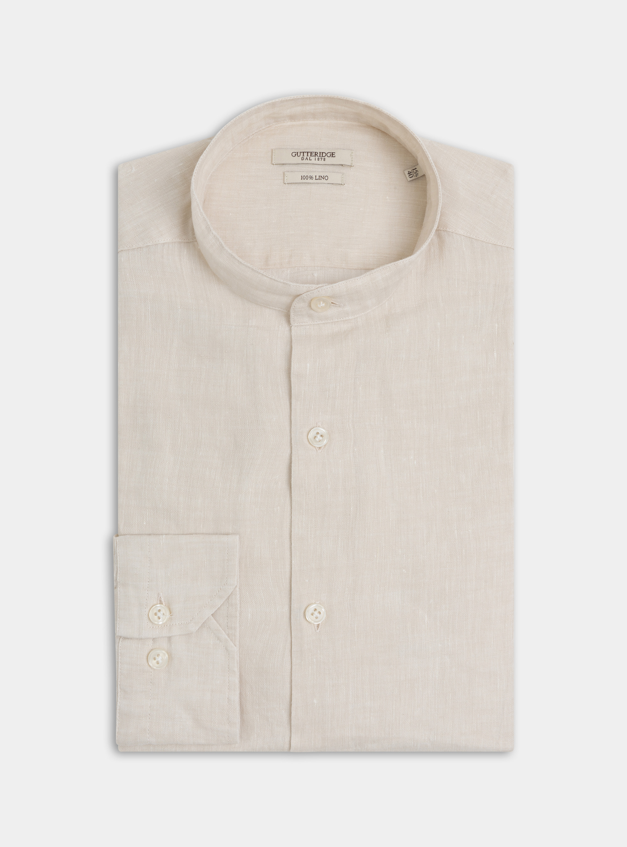 Pure Linen Korean Shirt, ECRU