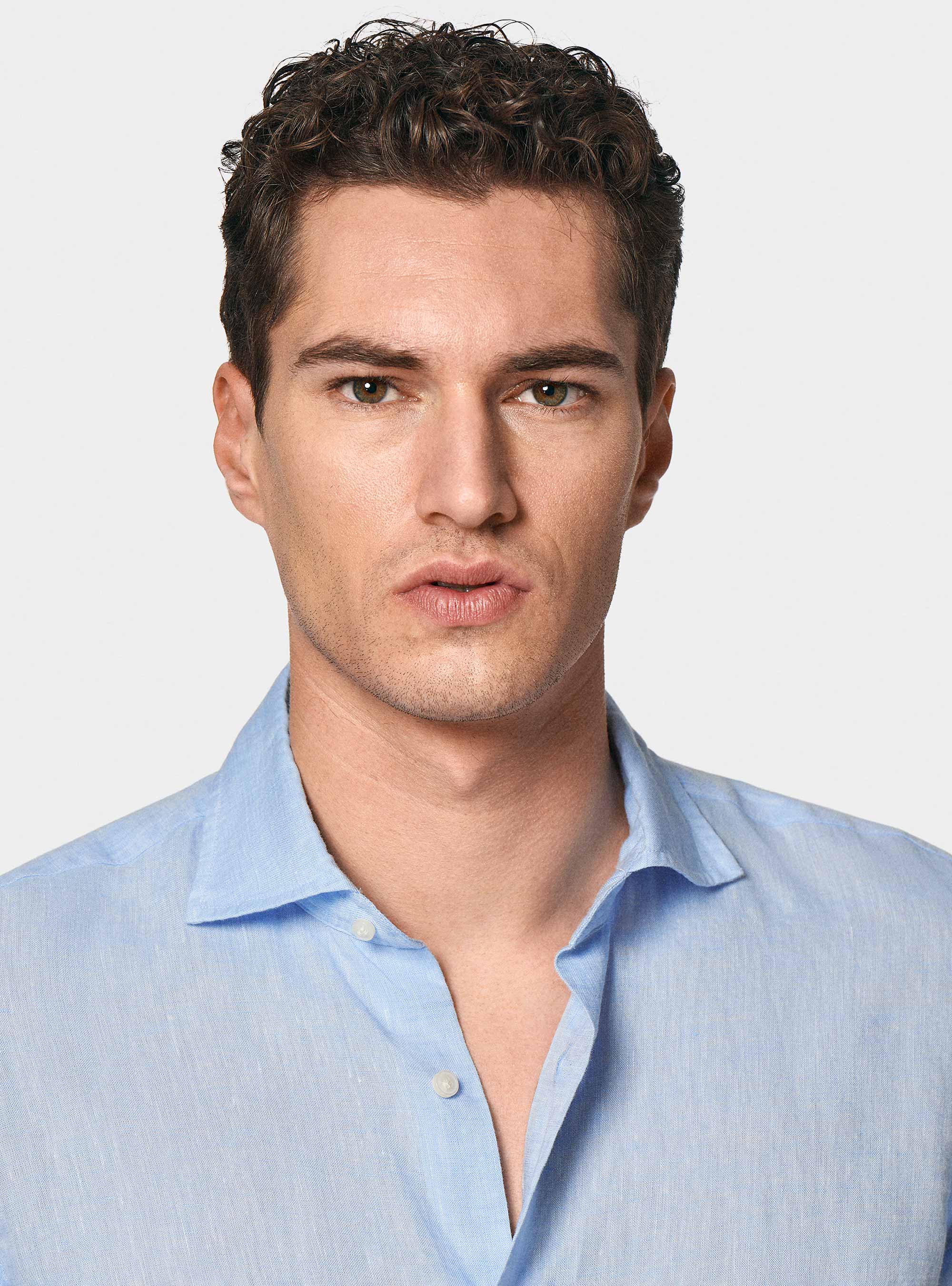 Pure linen shirt, LIGHT BLUE