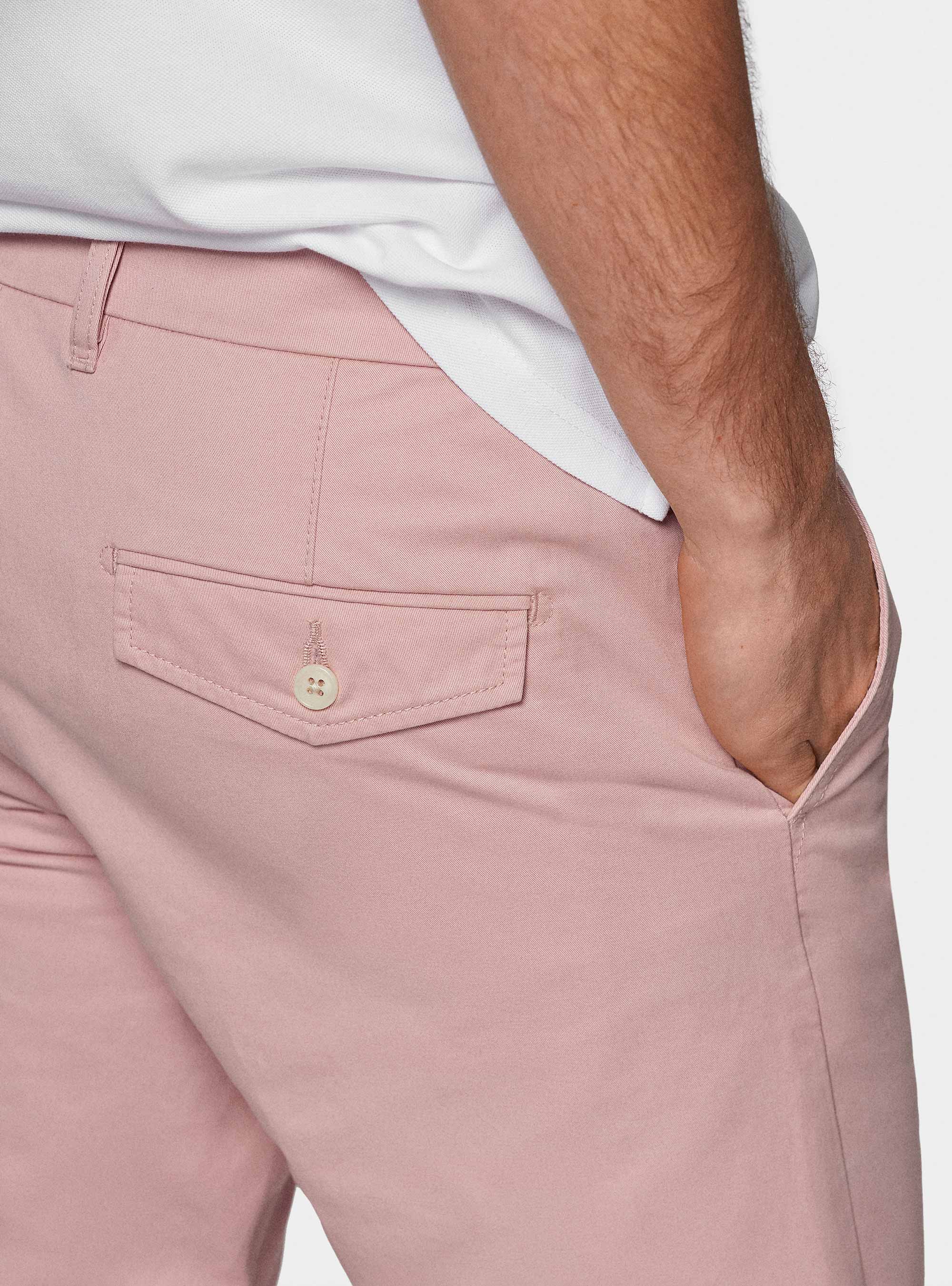 Bermuda in twill di cotone, 0441C ROSA SCURO