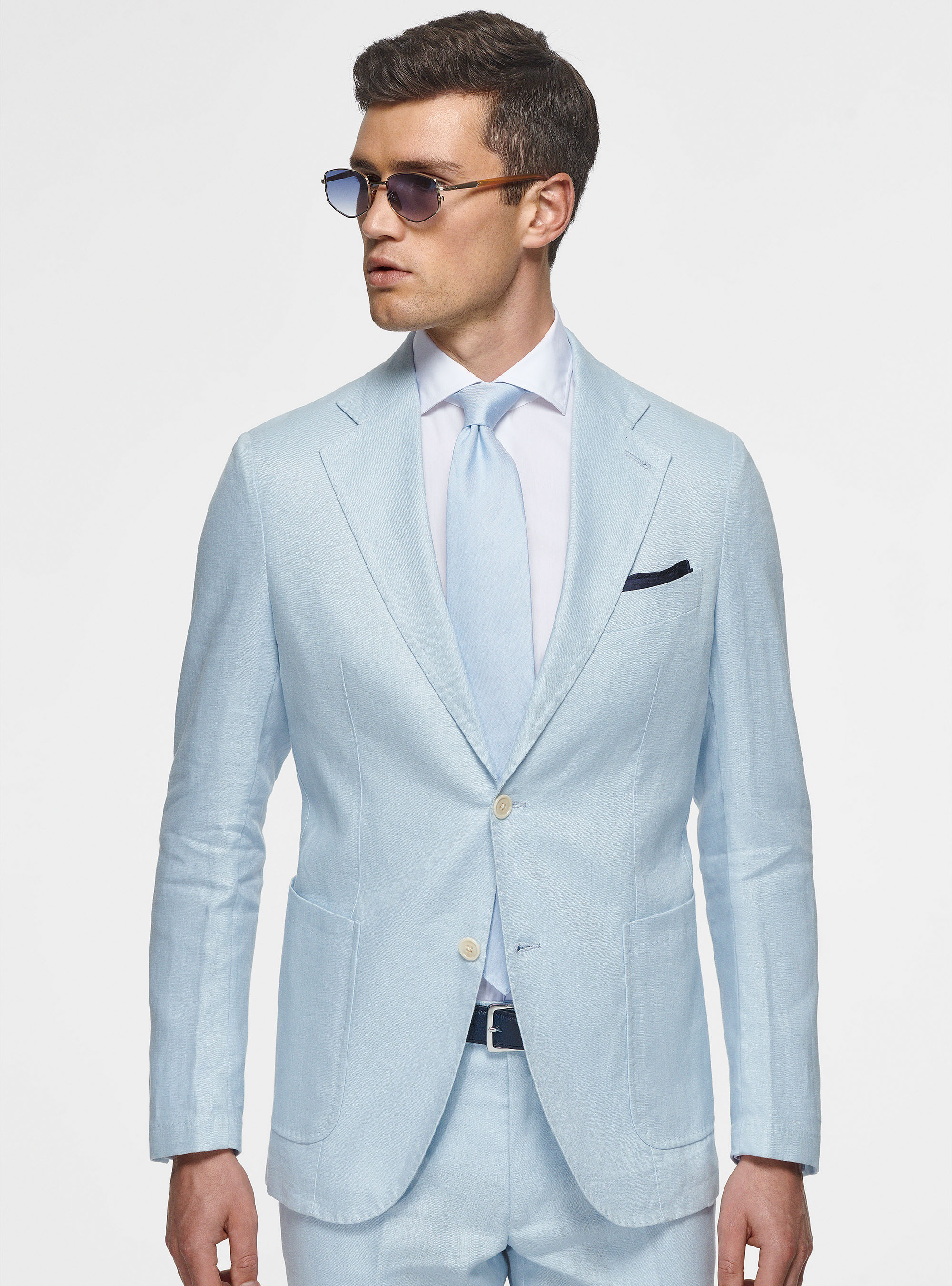 Veste en pur lin, BLEU CIEL