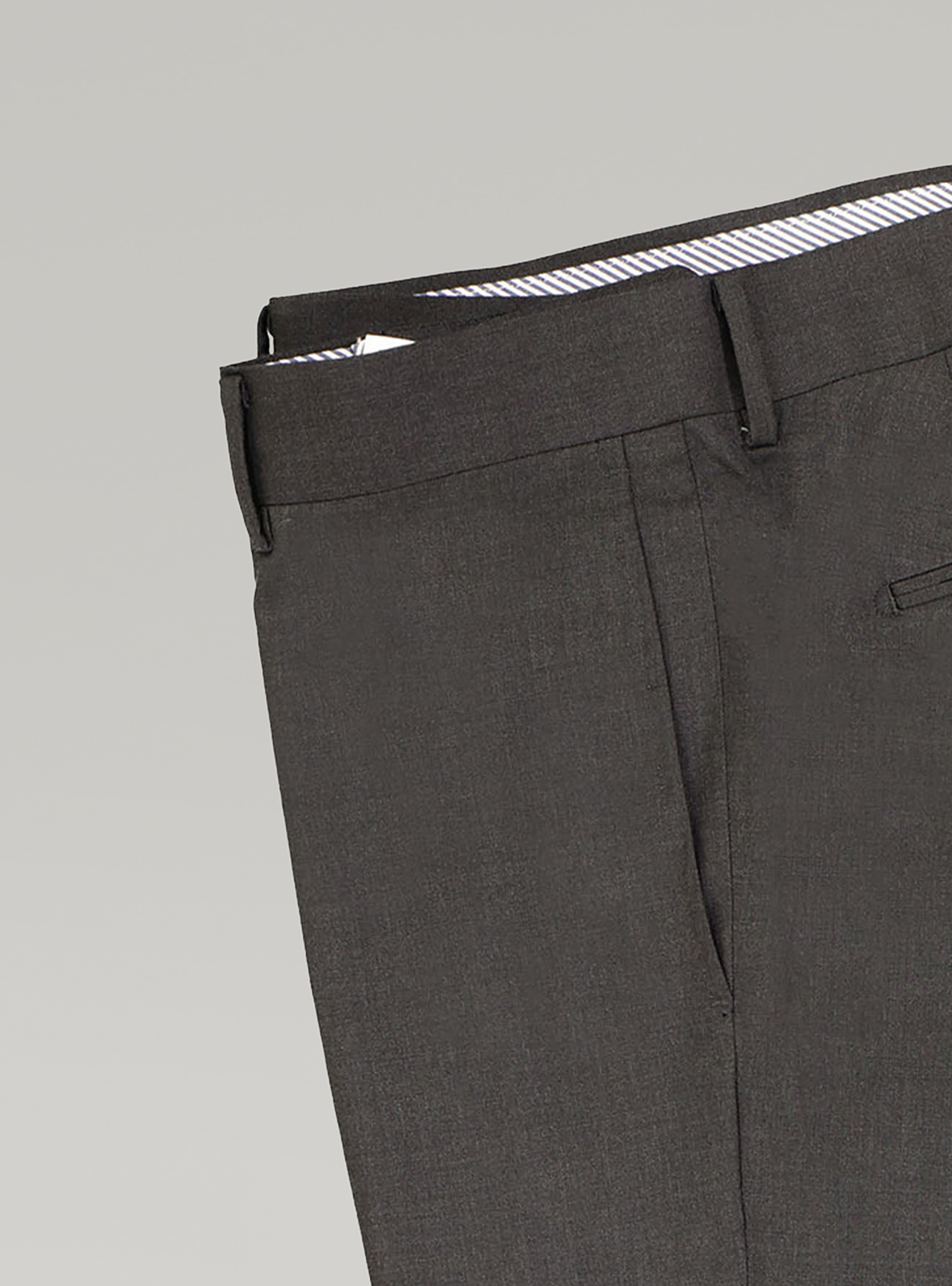 120's Superfine Wool Suit Trousers, ASFALTO 0115C
