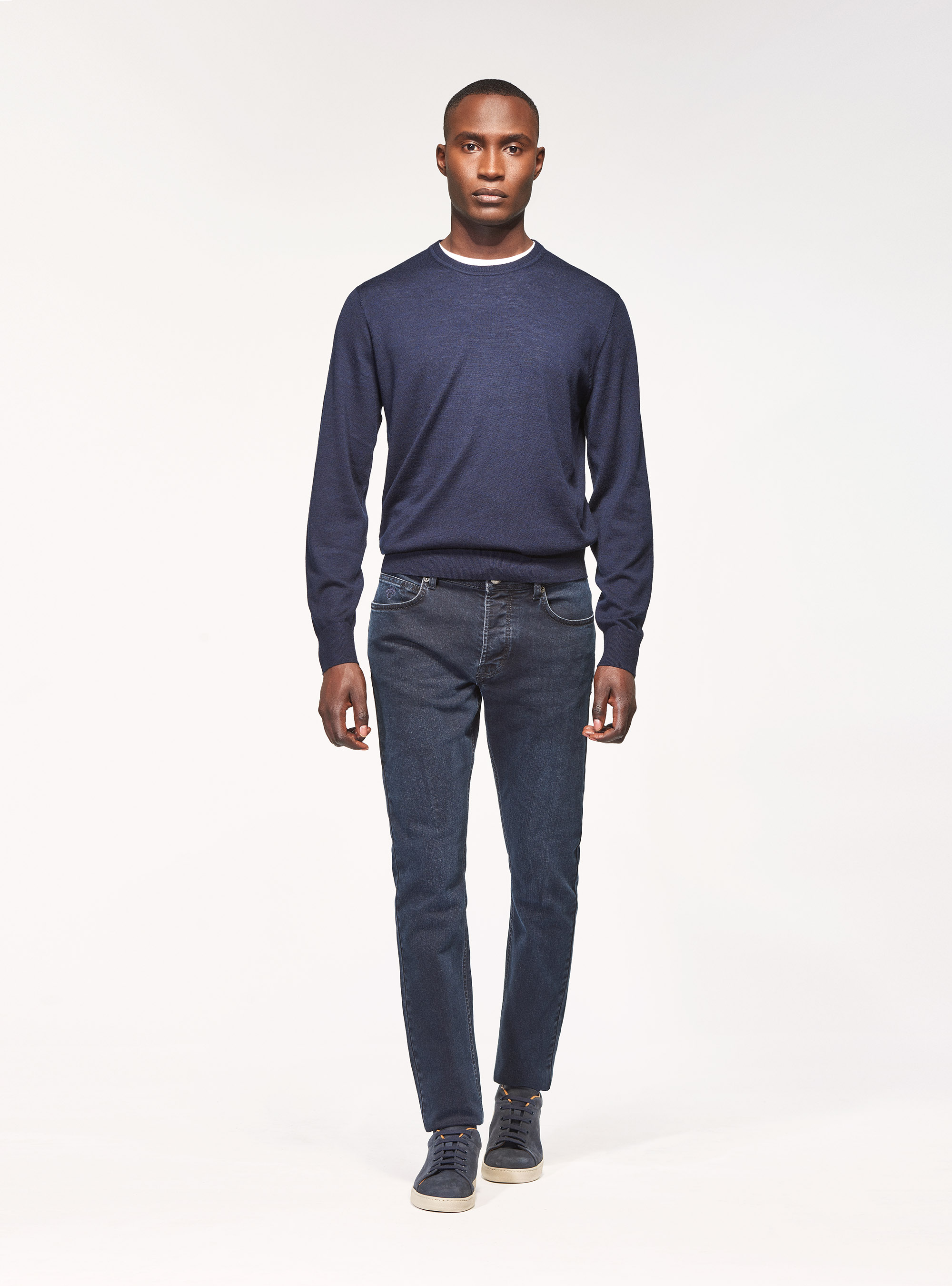 Jeans tailor fit colorati, BLU NAVY